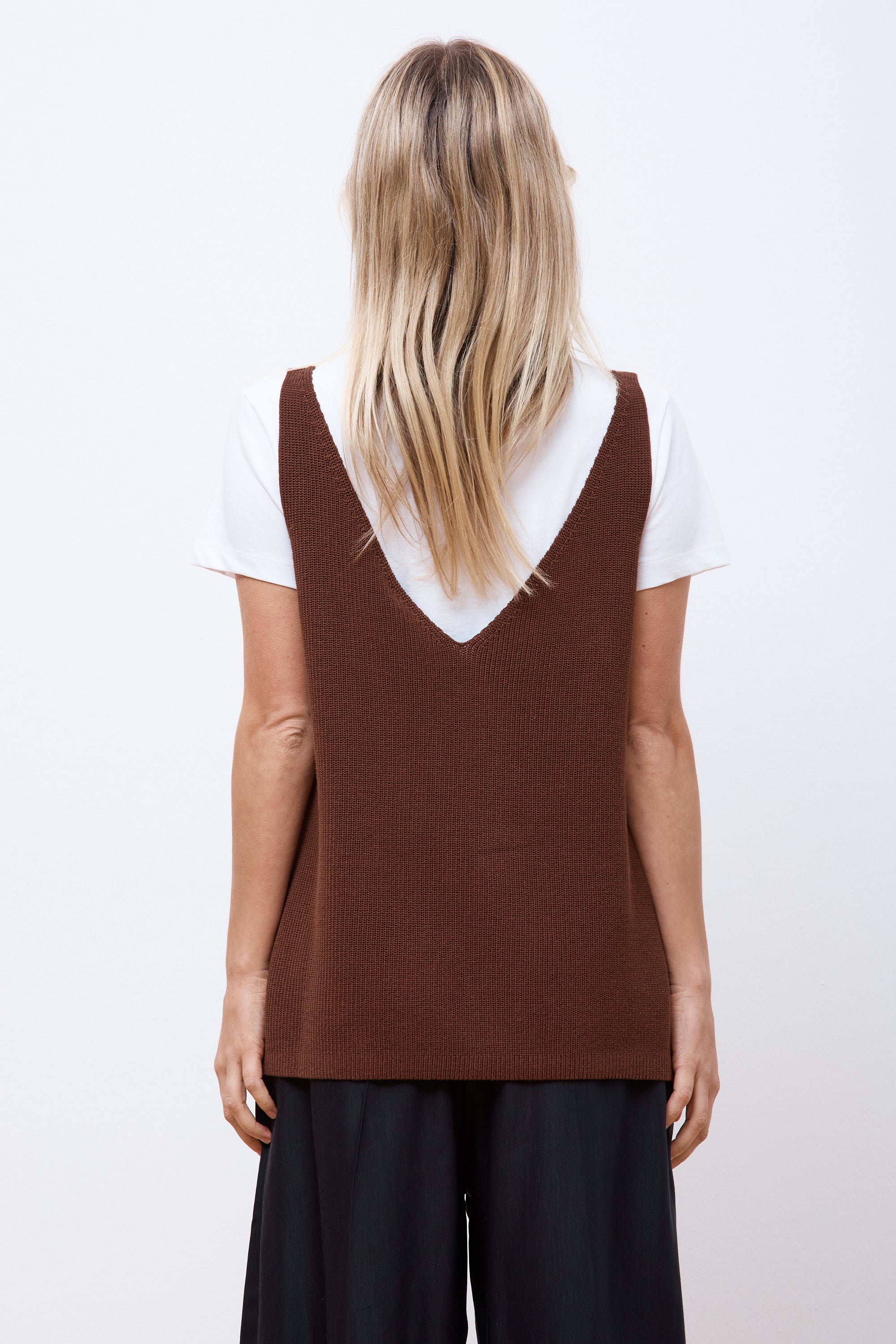 Bara Rib Vest Carob Brown