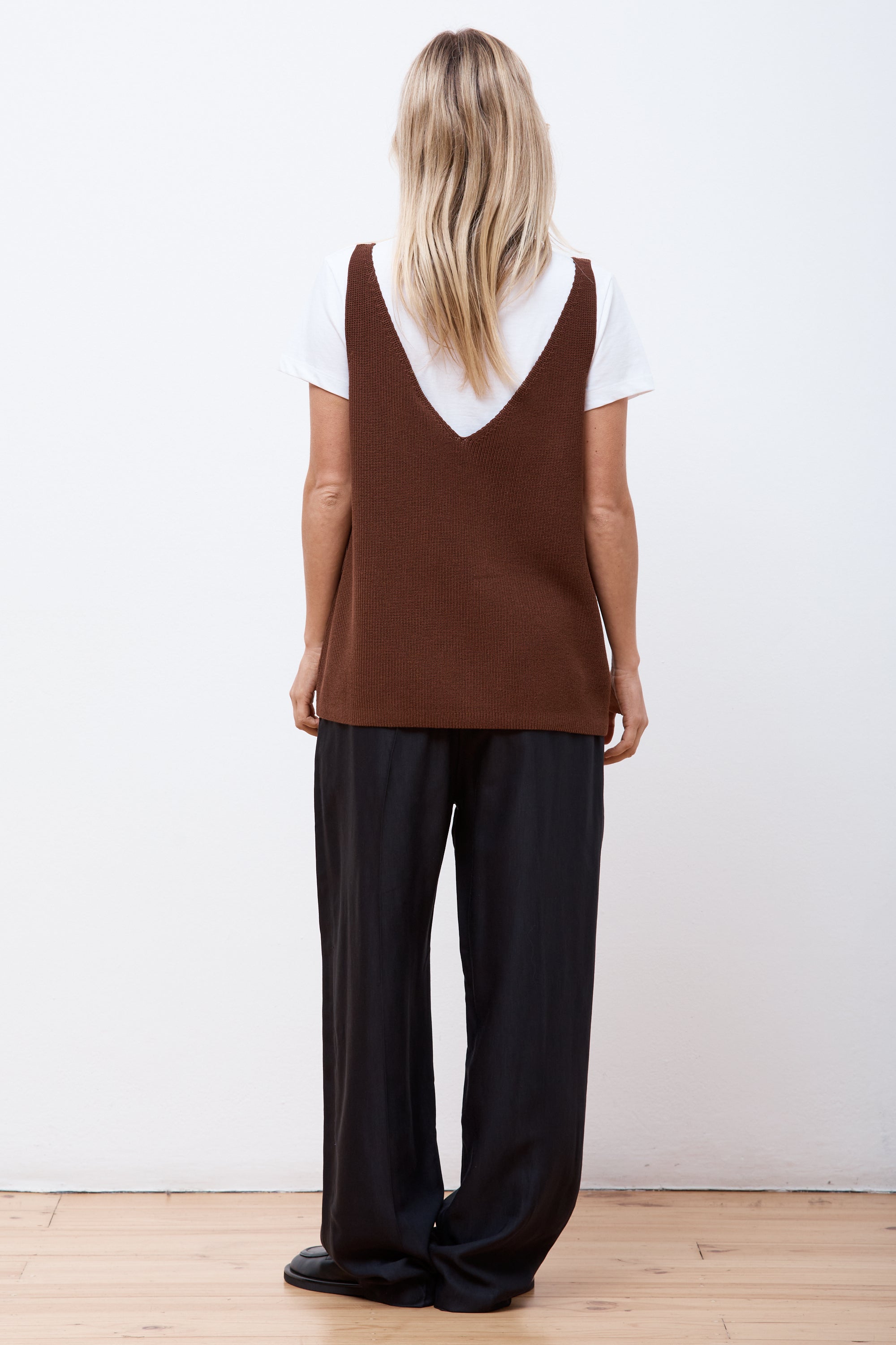 Bara Rib Vest Carob Brown