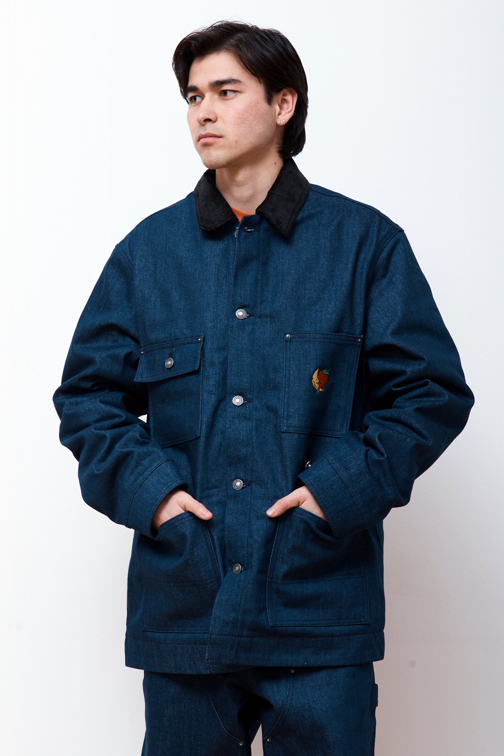 Denim Chore Jacket Woven Blue