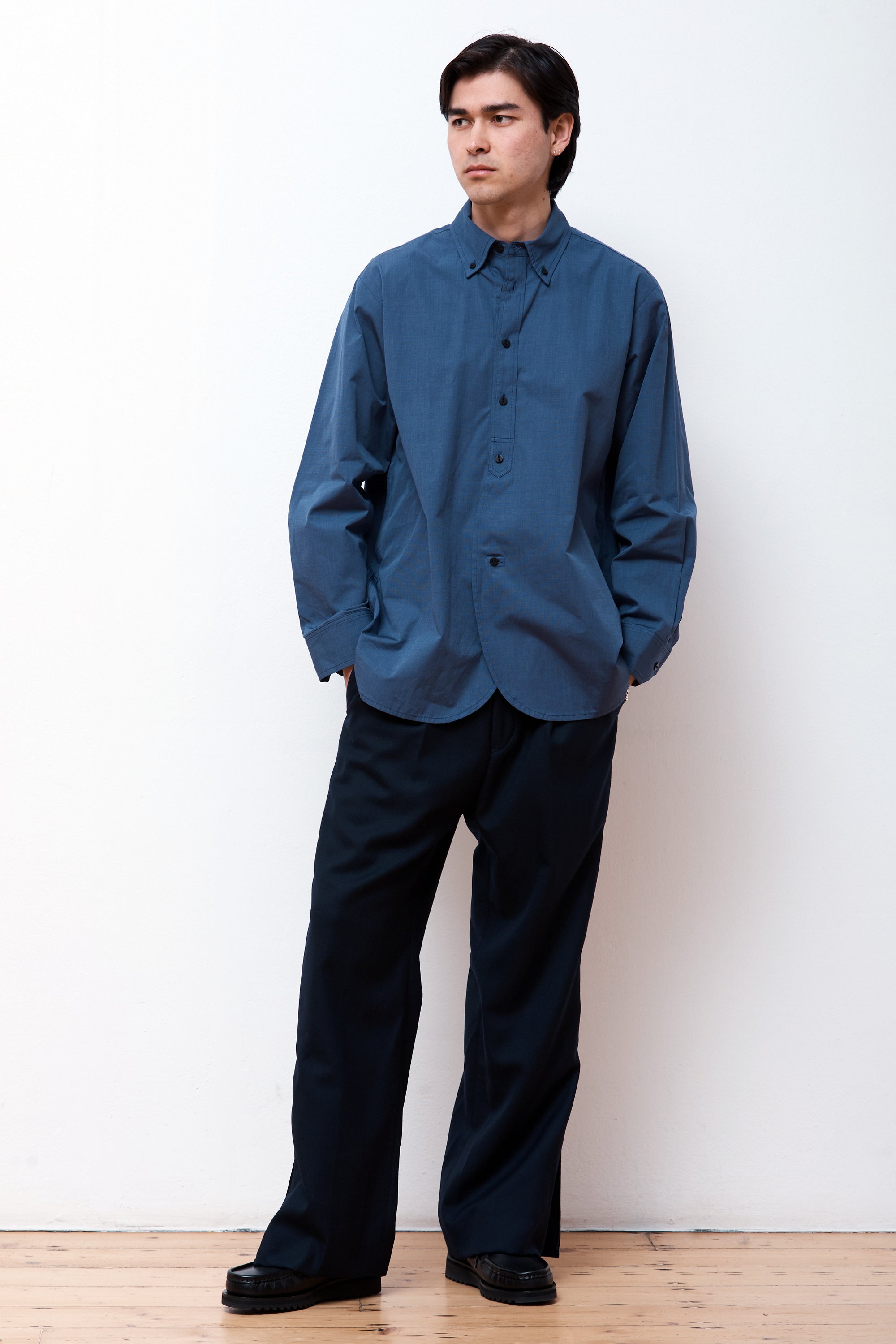 Trinity Cloth Round Cut Shirt Prussian Blue