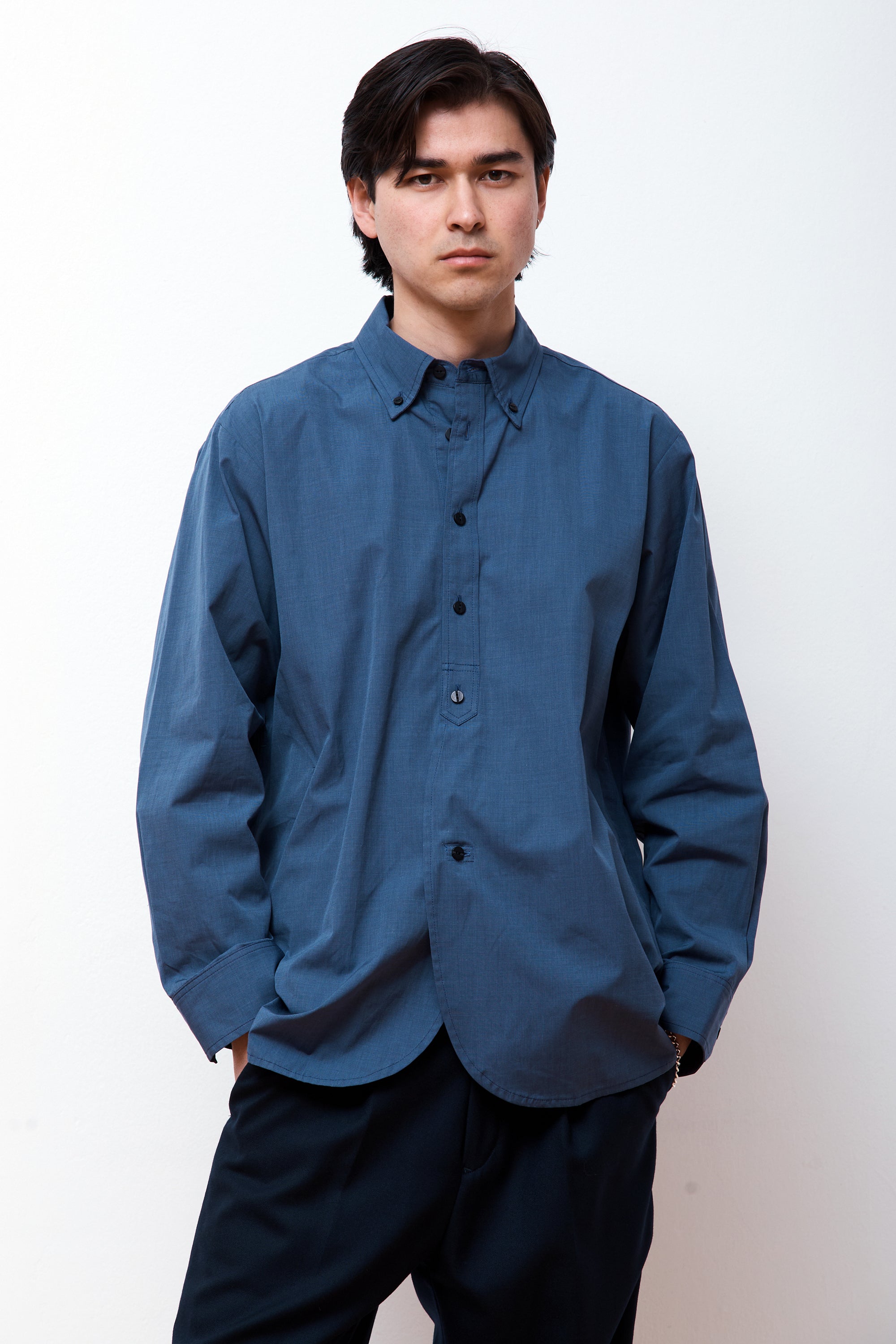 Trinity Cloth Round Cut Shirt Prussian Blue