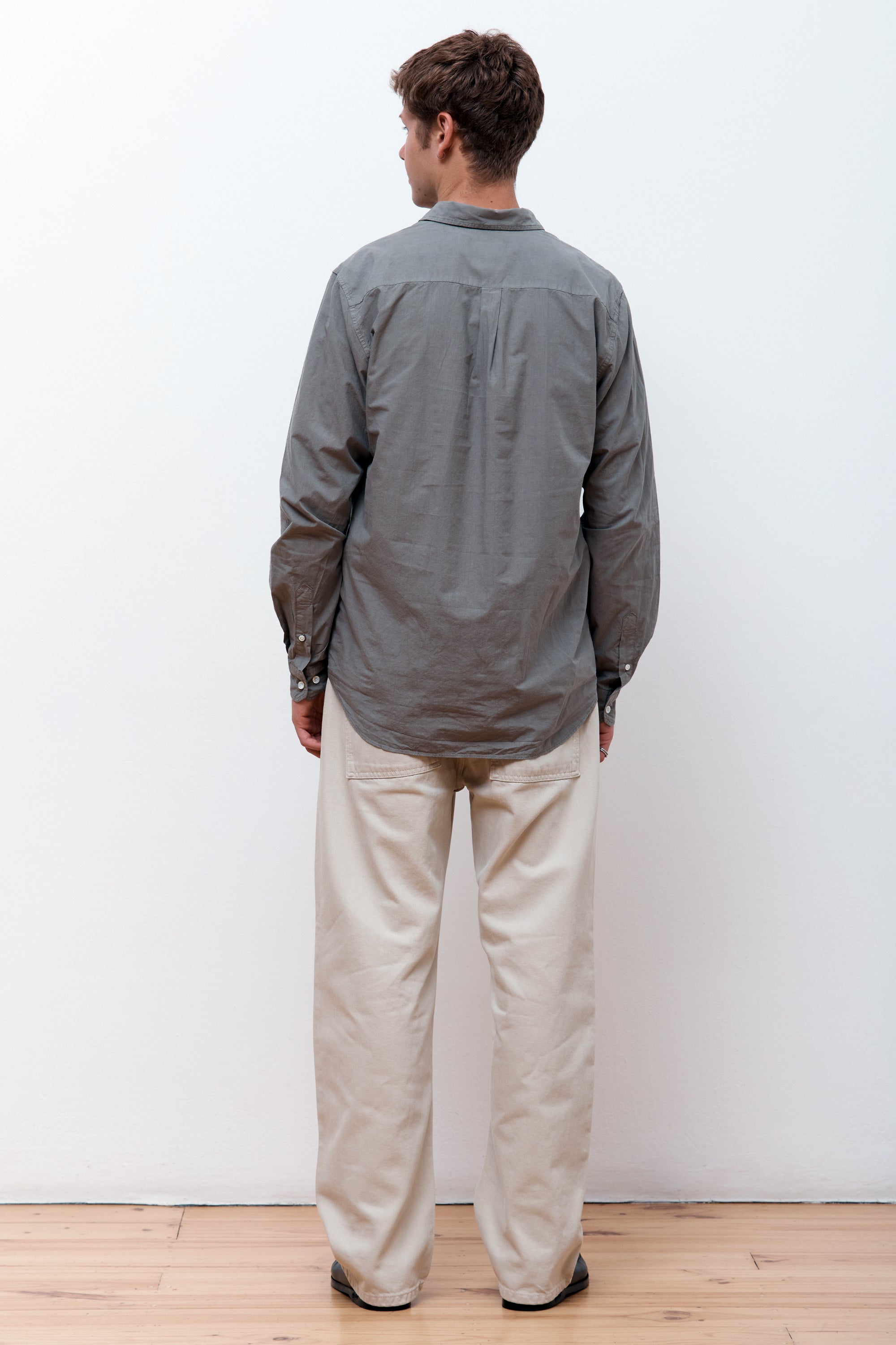 Osvald Cotton Tencel Shirt Mid Khaki