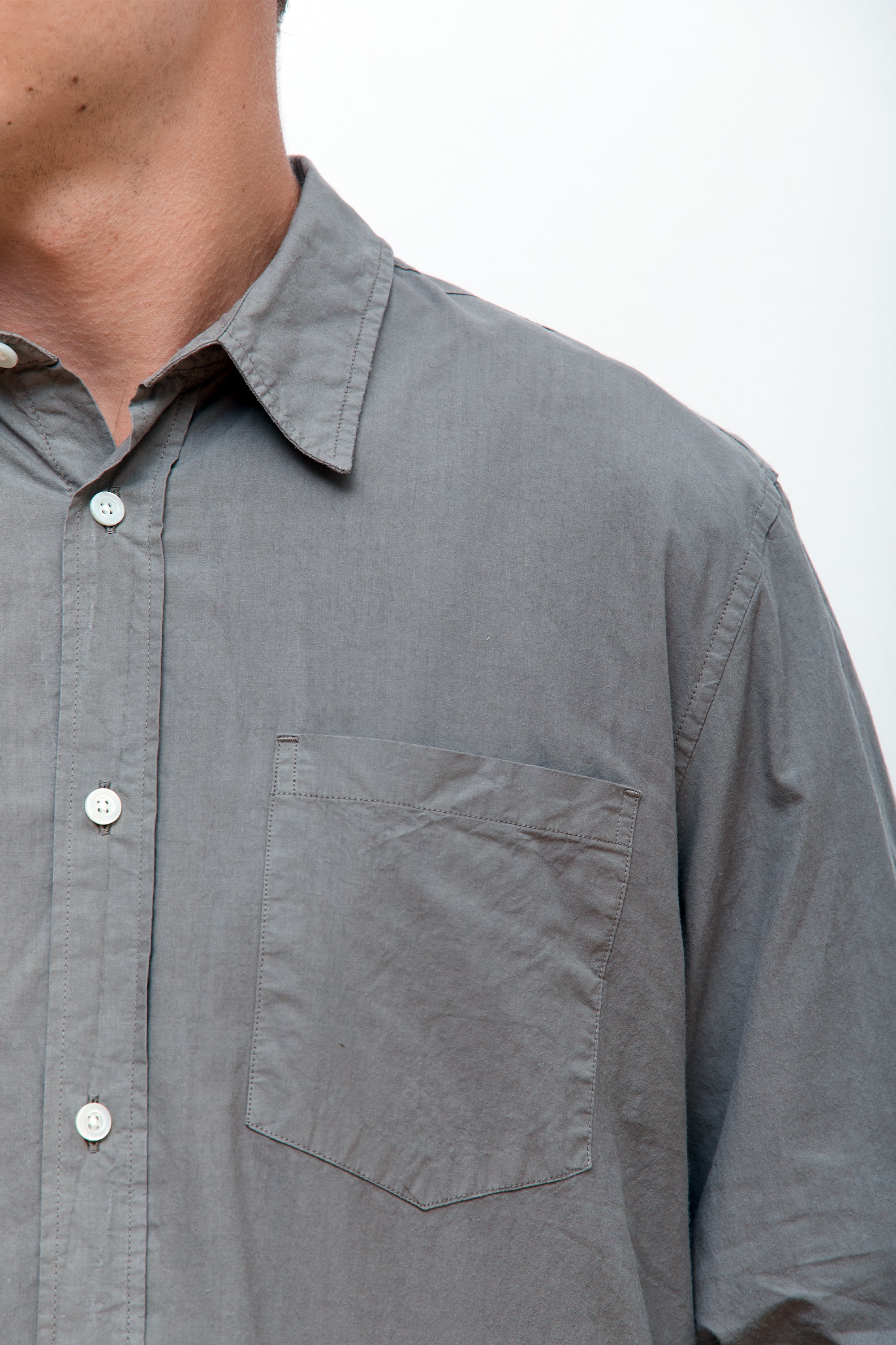 Osvald Cotton Tencel Shirt Mid Khaki