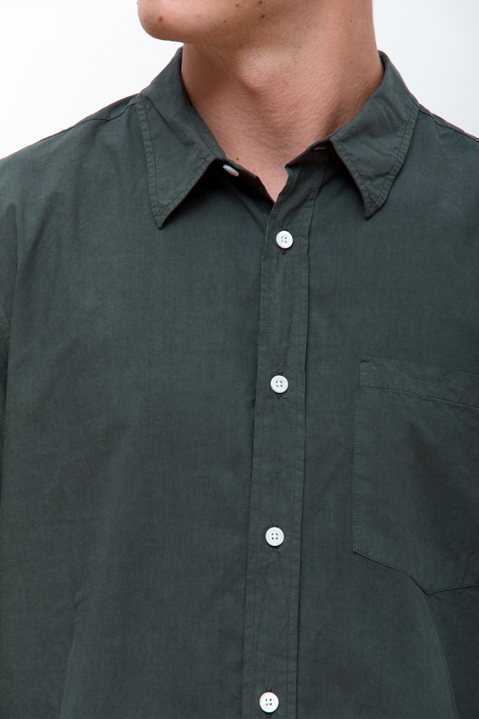 Osvald Cotton Tencel Shirt Spruce Green