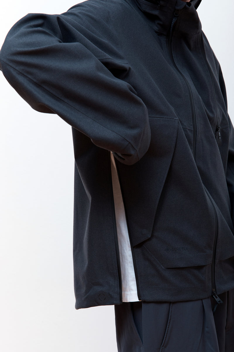 Twill Gore-Tex 3L Stand Collar Jacket Charcoal Grey