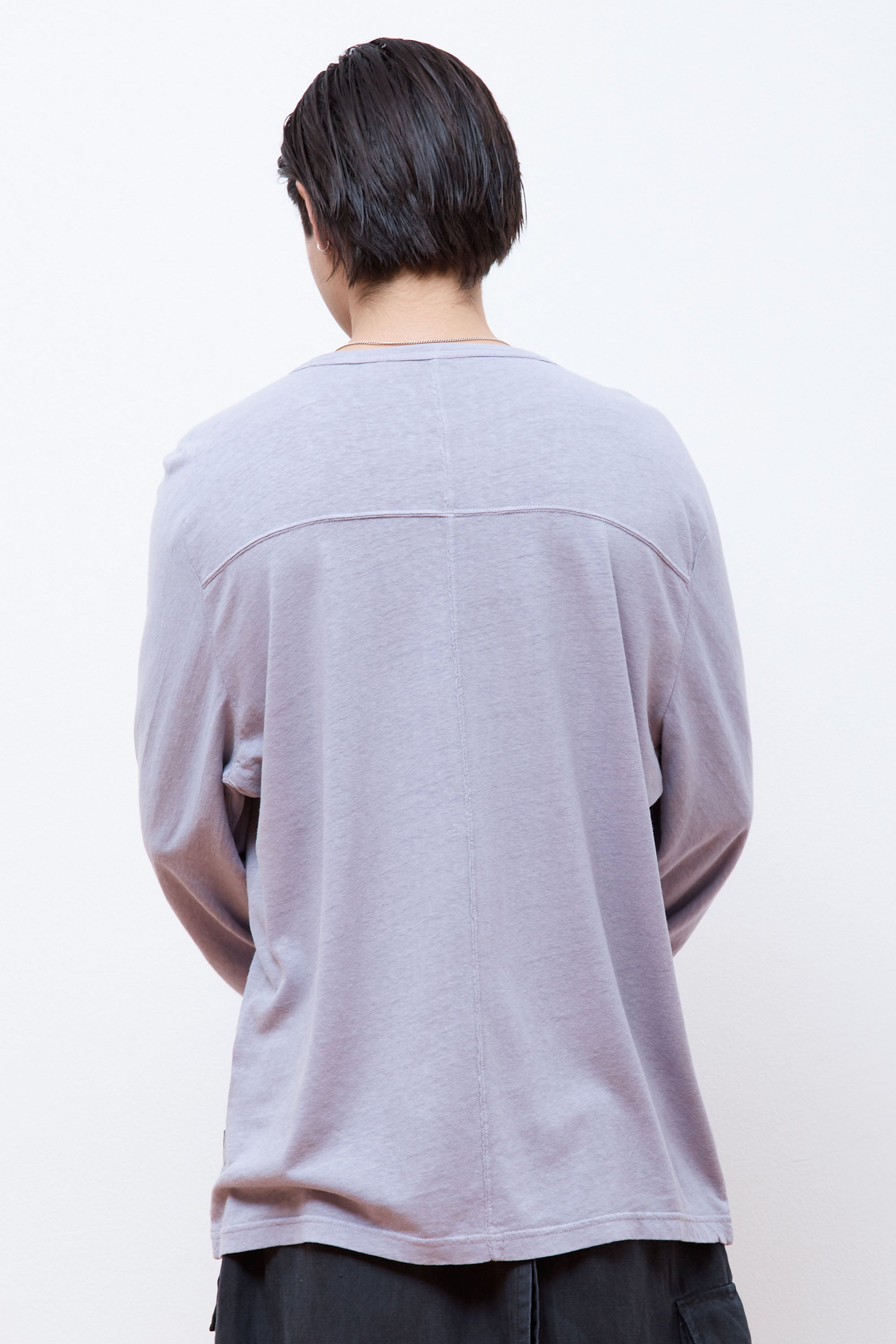 Hemp Cross Oversized L/S T-Shirt Purple Ash