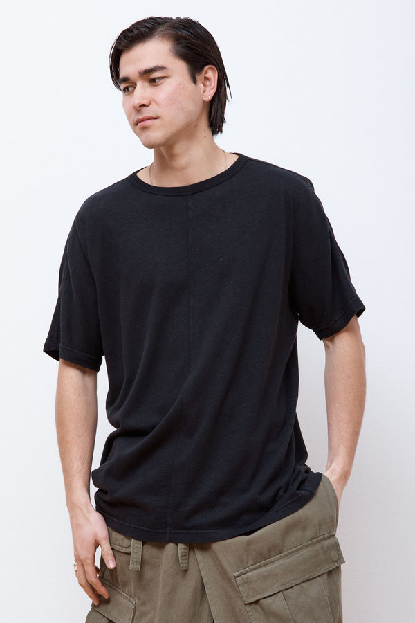 Hemp Cross Oversized T-Shirt Black