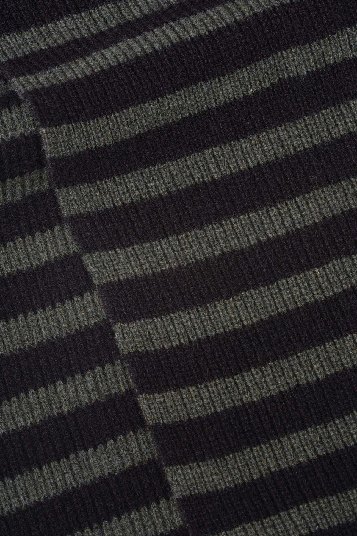MHL Textured Stripe Scarf Black/Seaweed