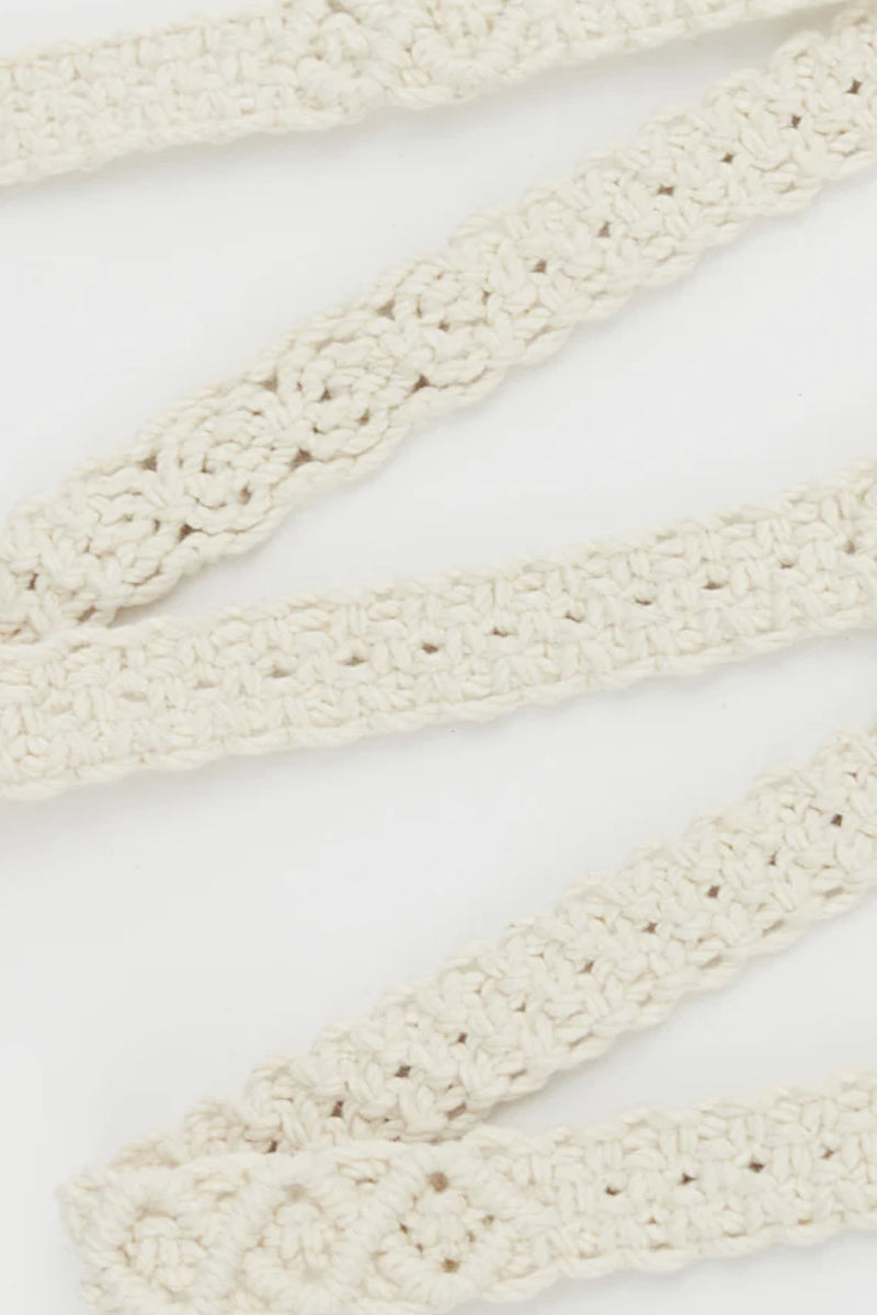 Crochet Belt Off White