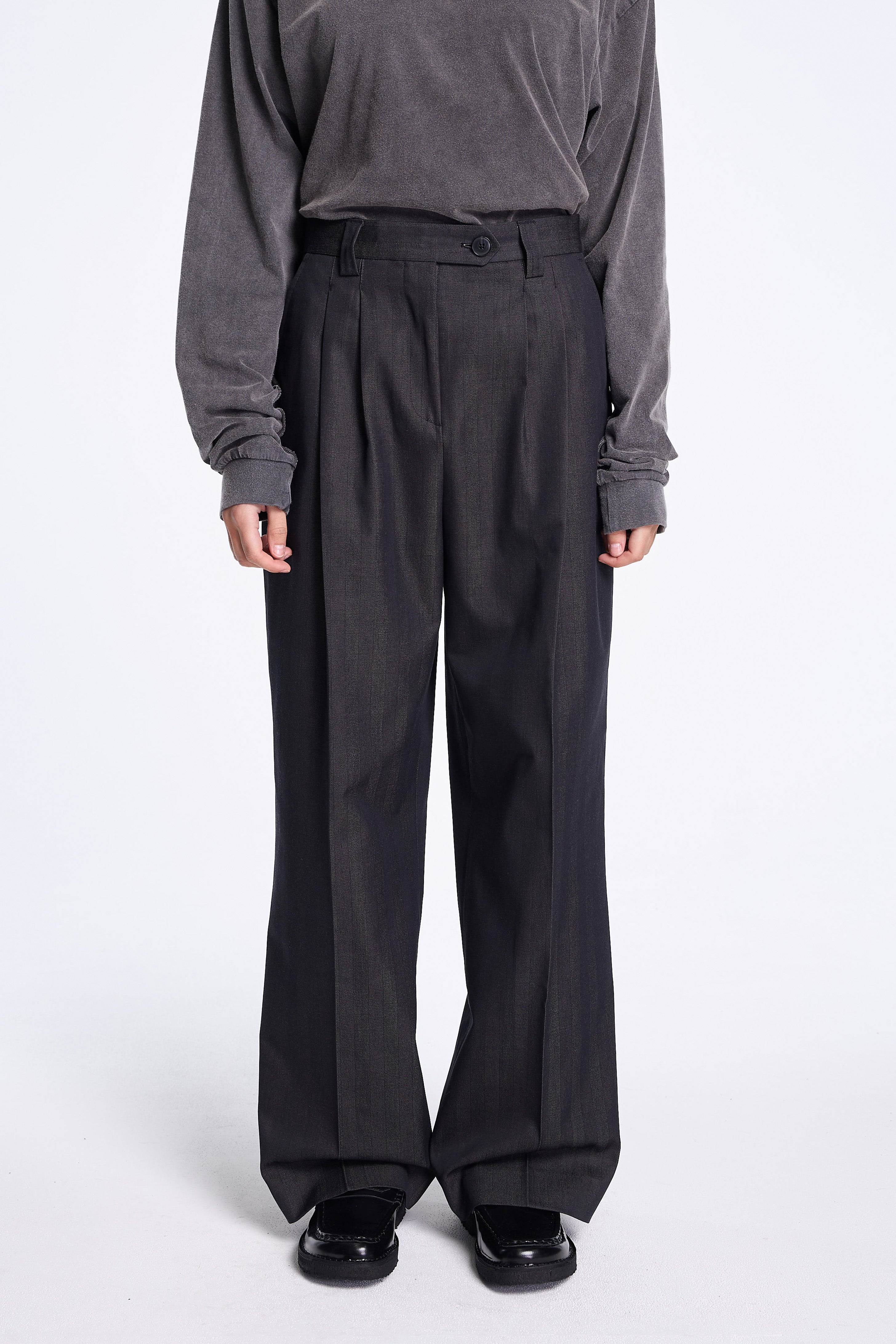 Favorite Trousers Black Solaro Herringbone
