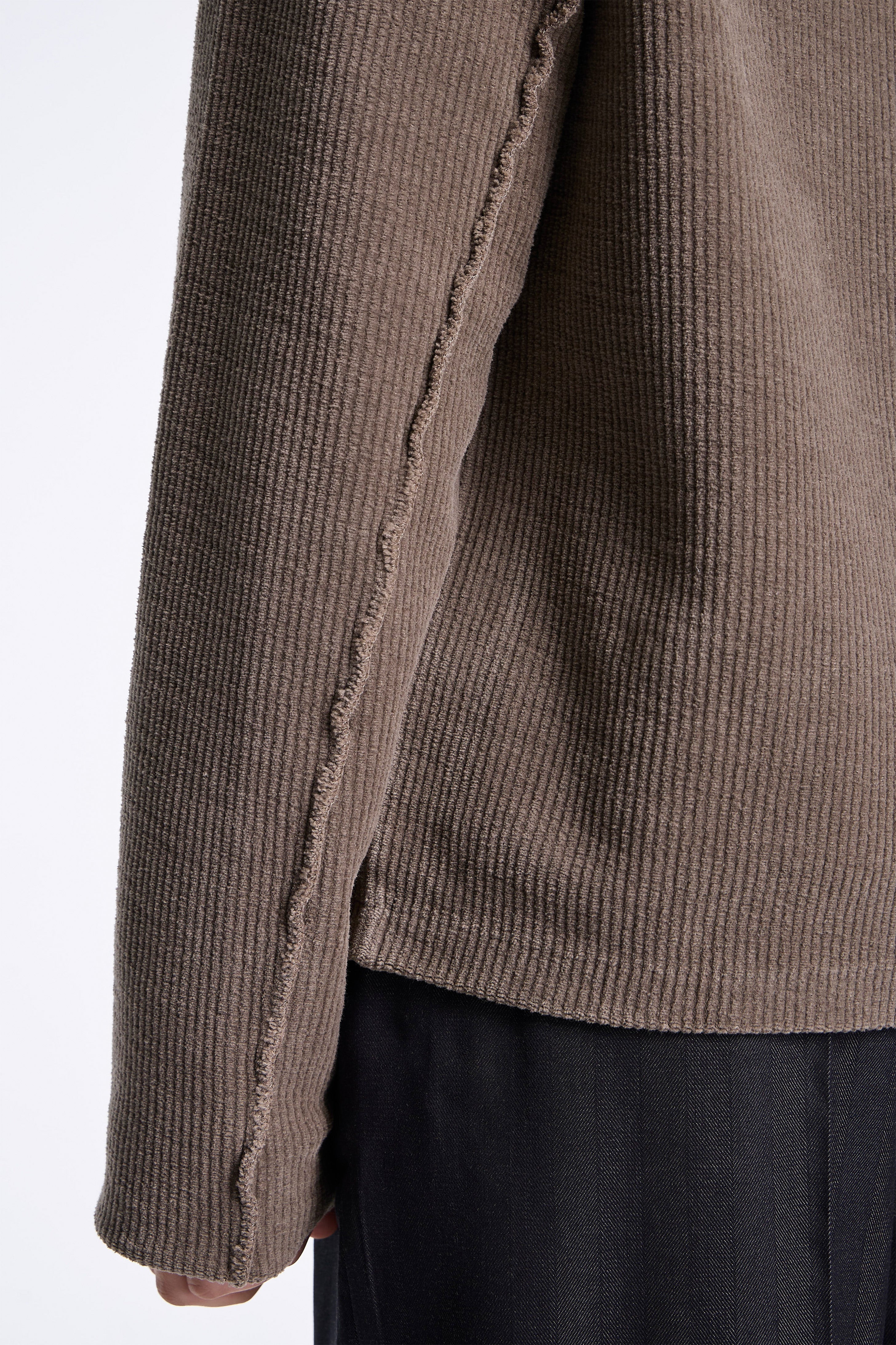 Leisure Zip Up Faded Taupe Jersey Cord