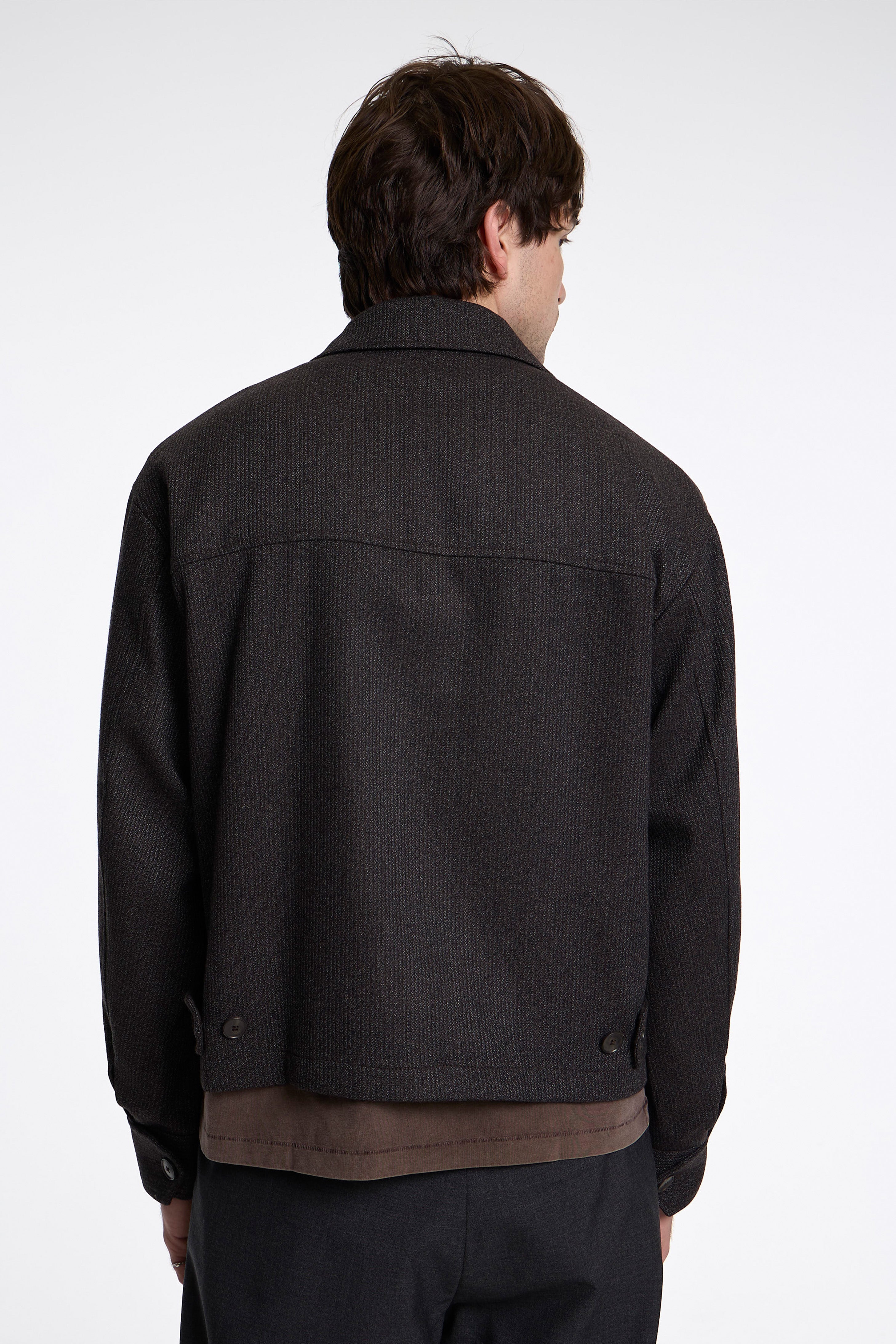 Mail Jacket Brown Melange Stripe