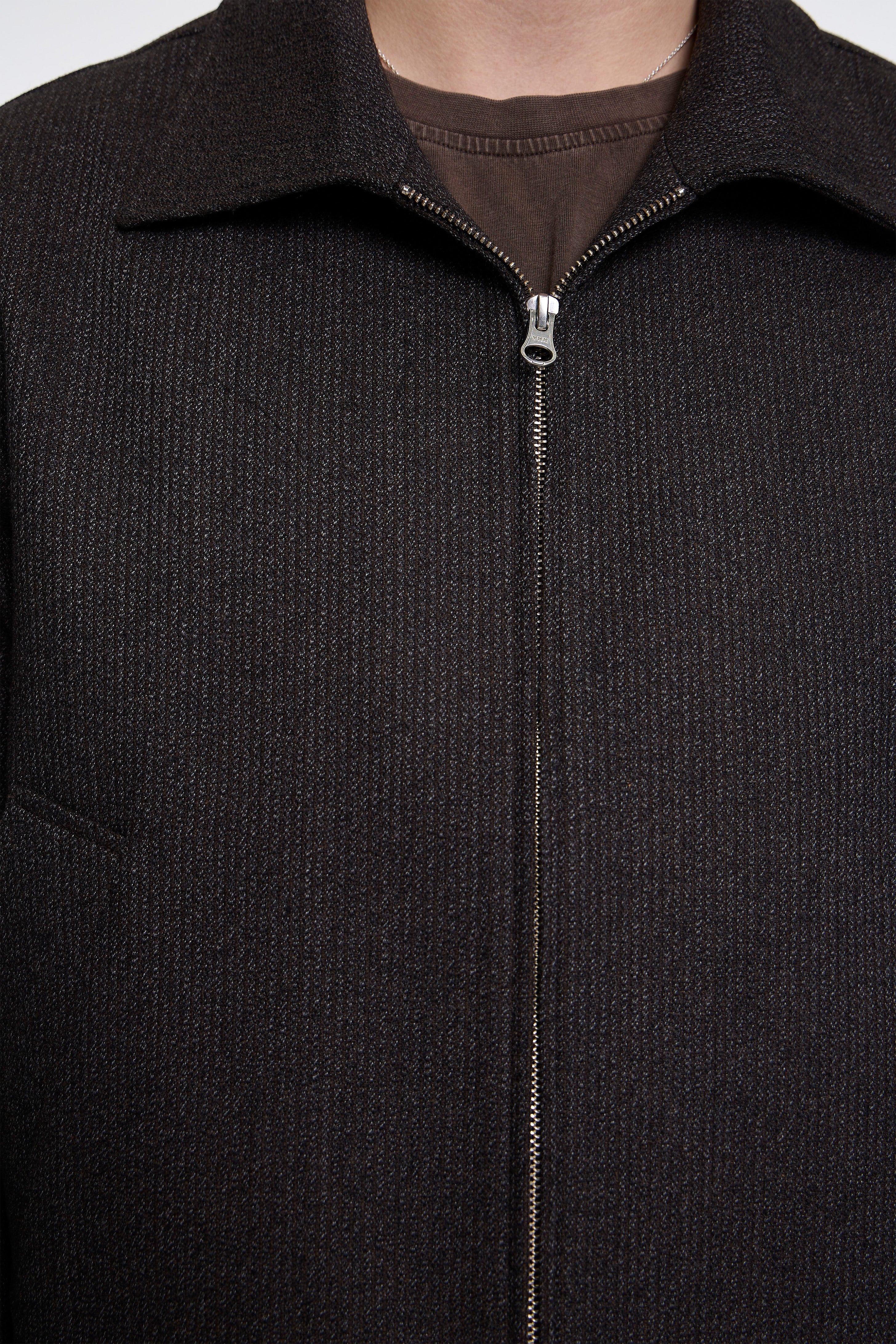 Mail Jacket Brown Melange Stripe