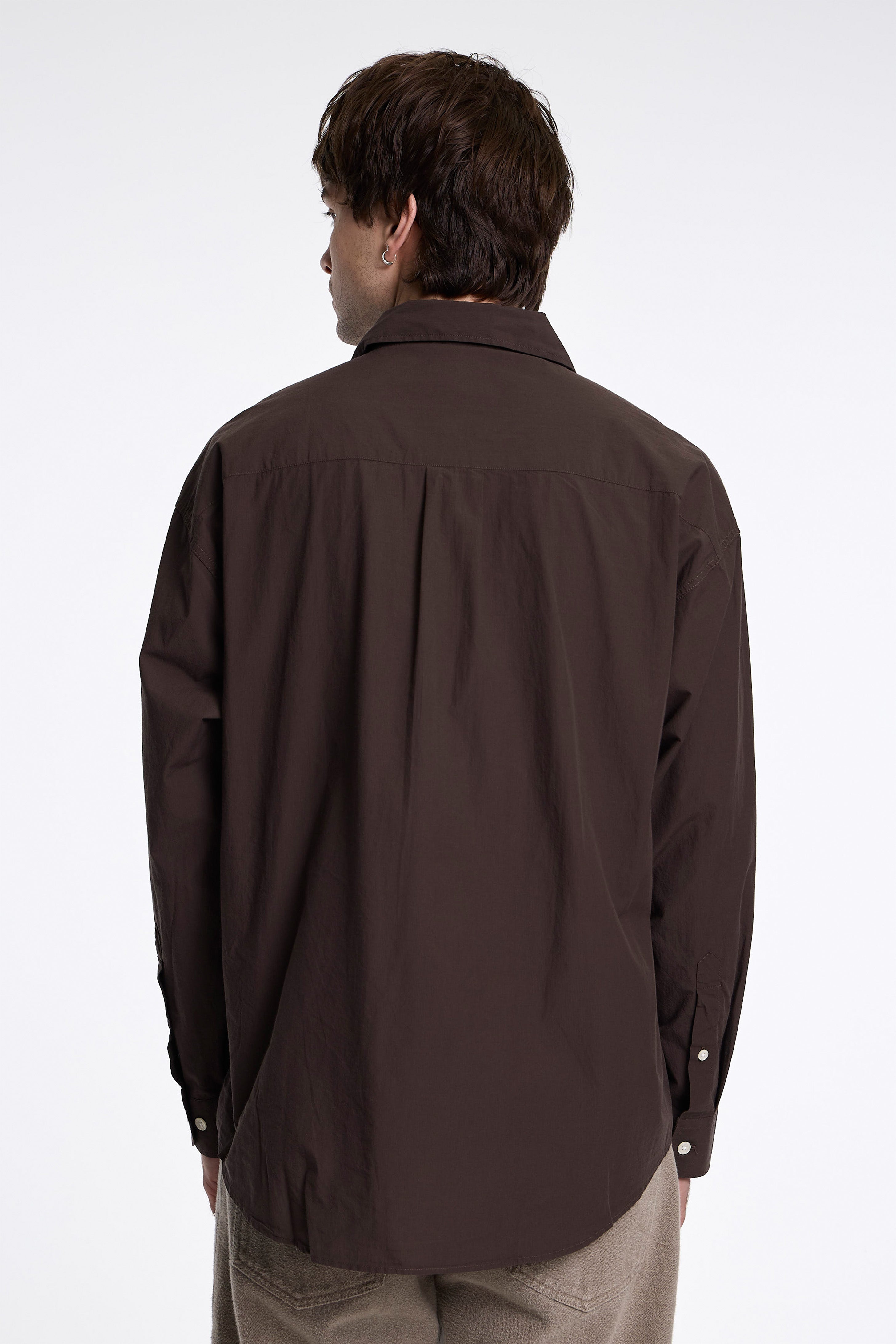 Network Shirt Brown Micro Structure