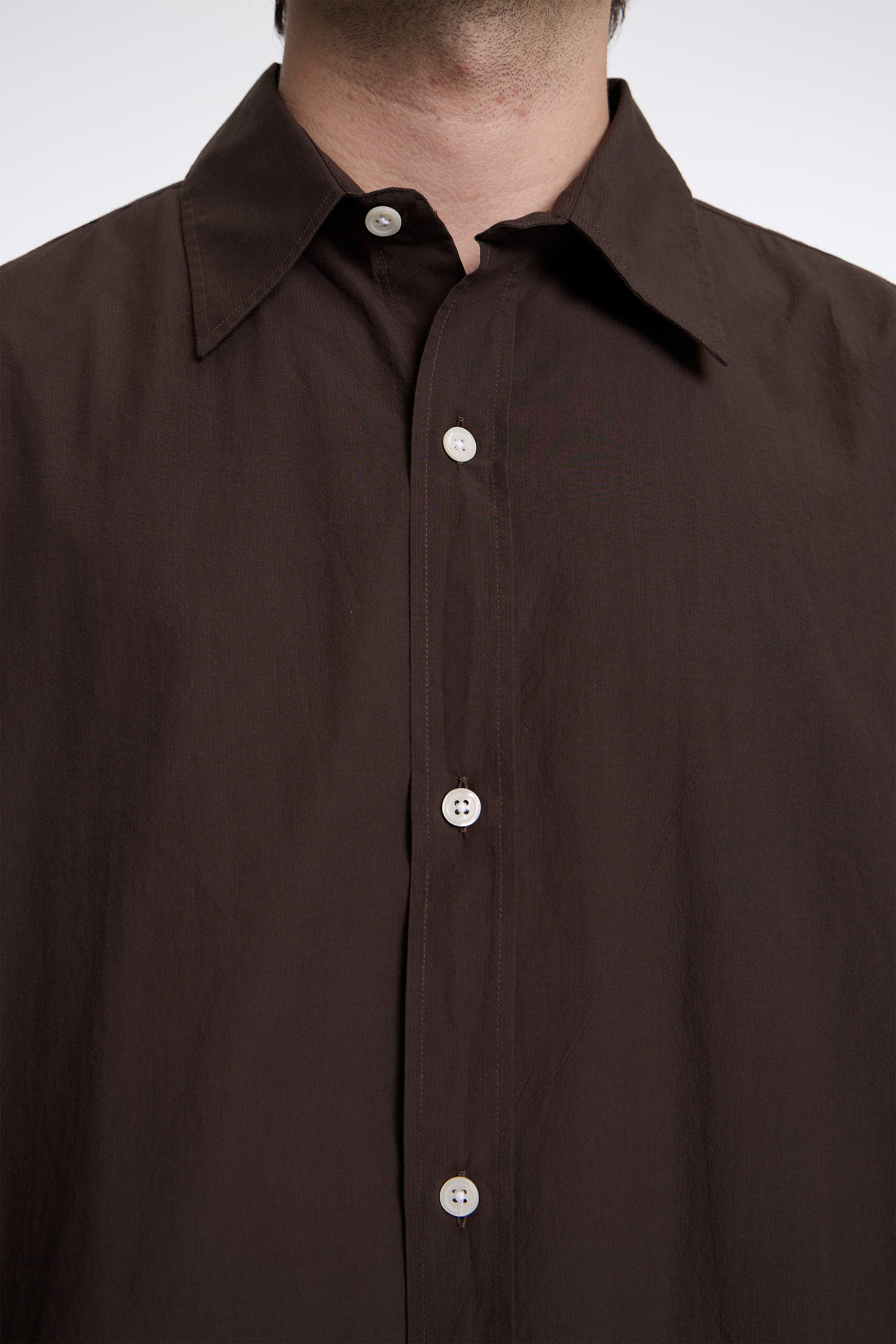 Network Shirt Brown Micro Structure