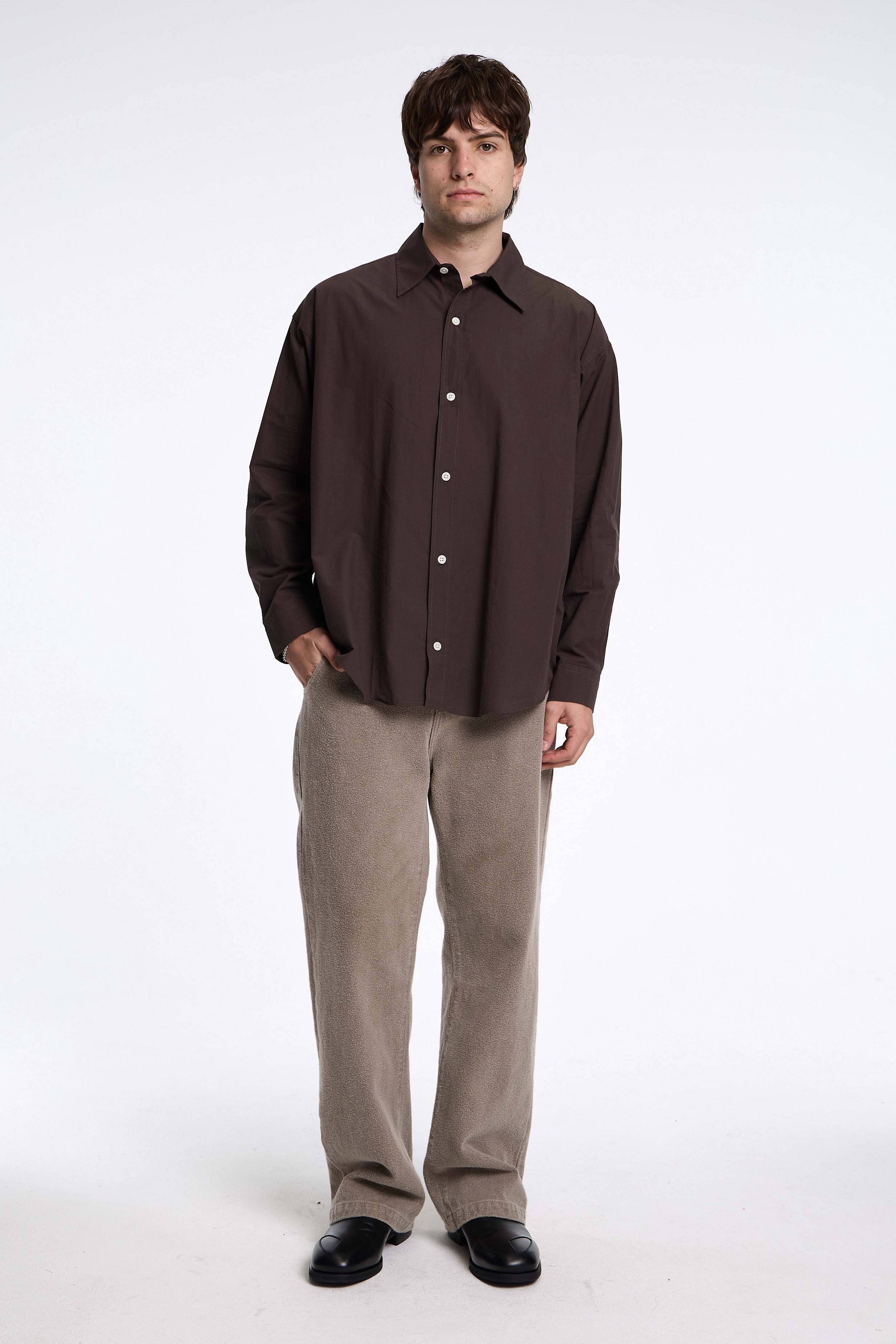 Network Shirt Brown Micro Structure