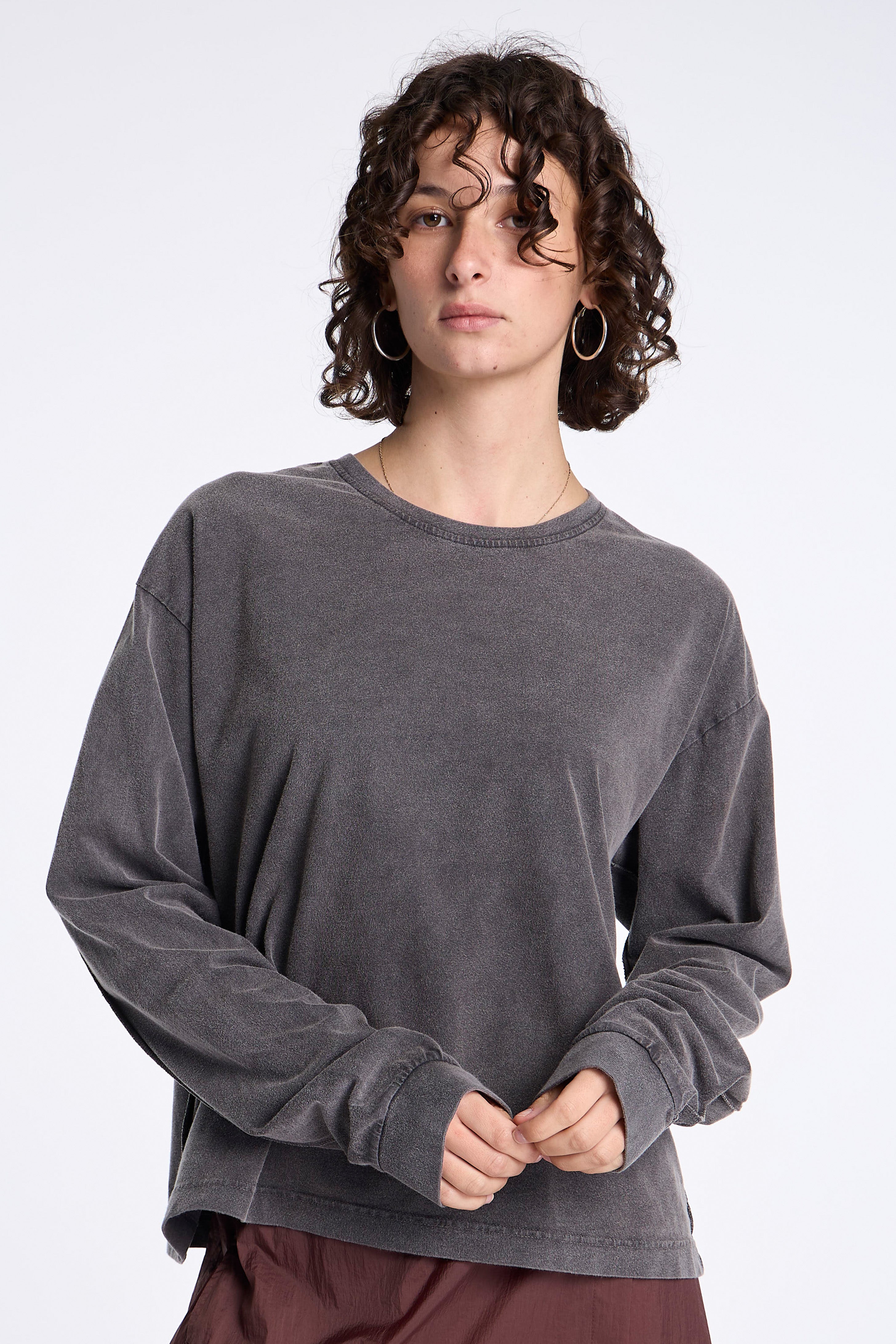 Relaxed Ls Tee Washed Graphite