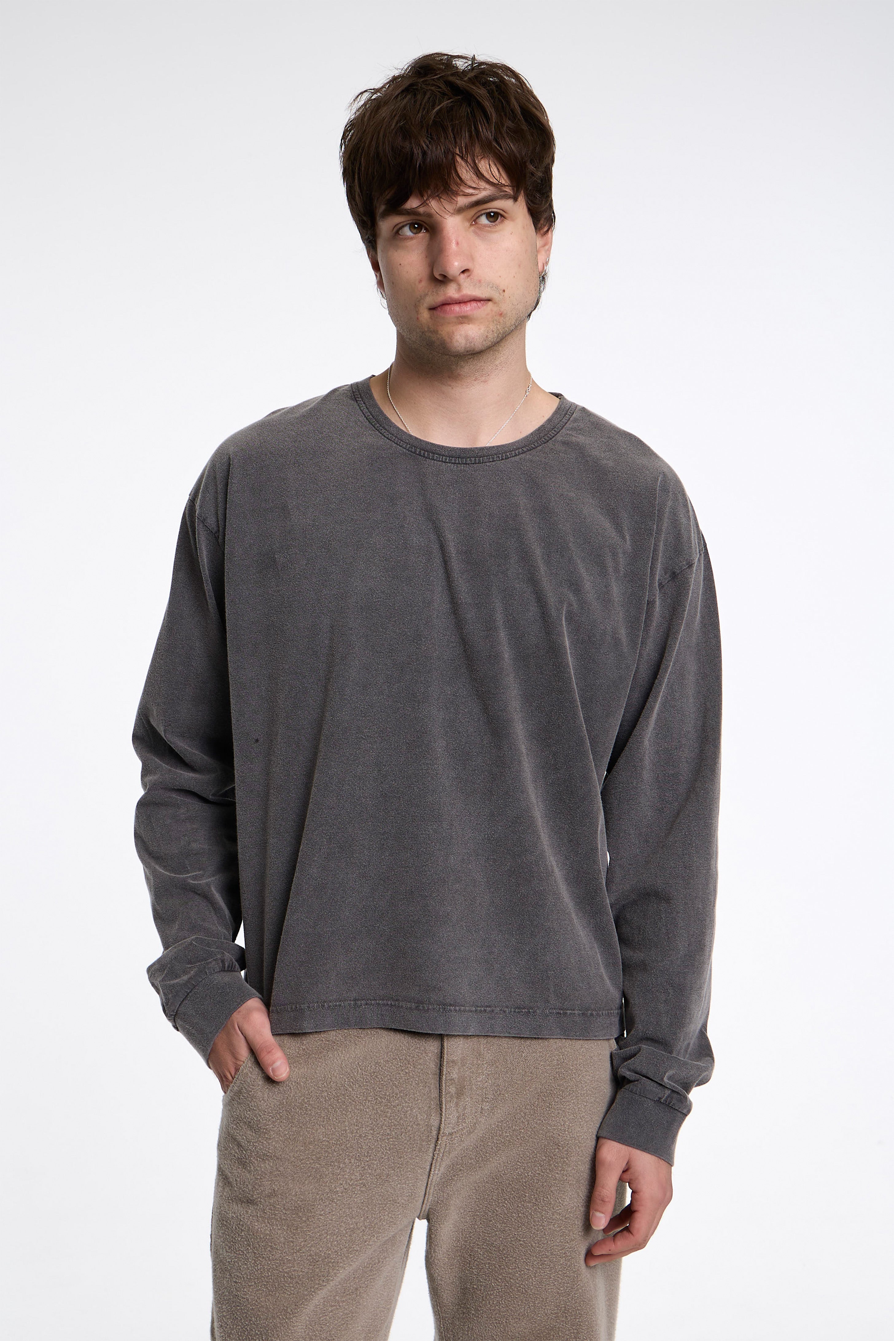 Relaxed Ls Tee Washed Graphite