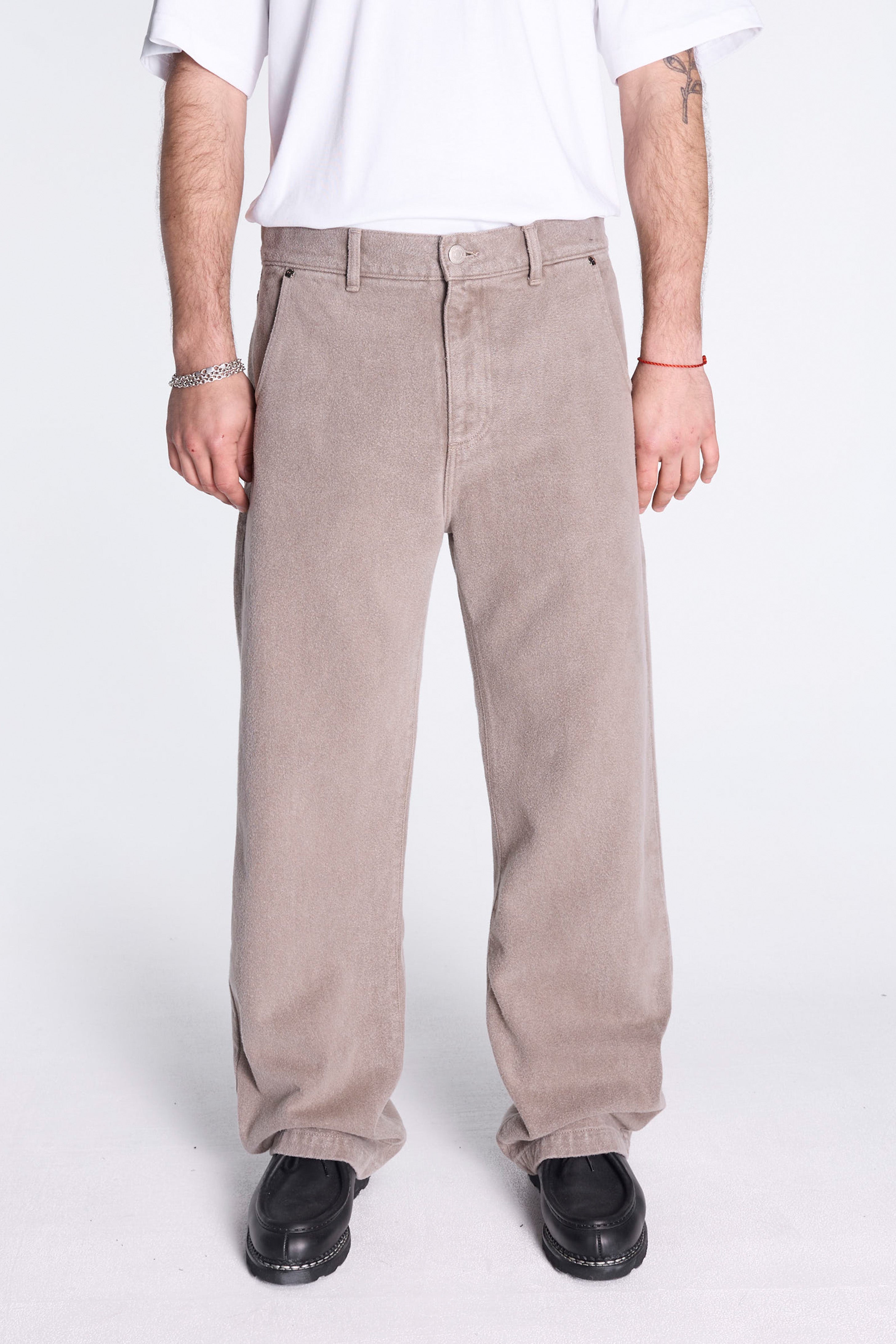Straight Cut Jeans Brushed Mudstone