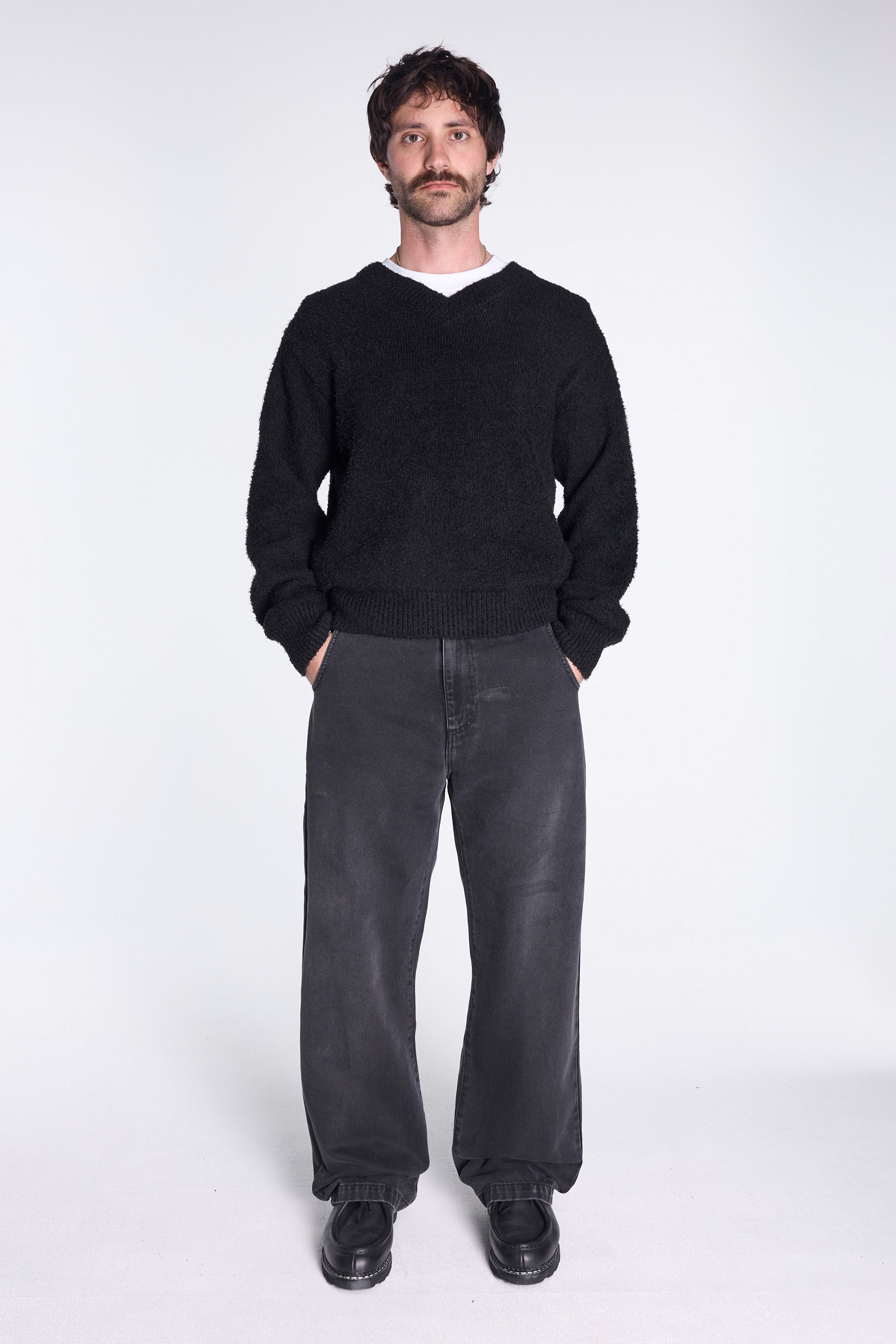 Straight Cut Jeans Faded Black