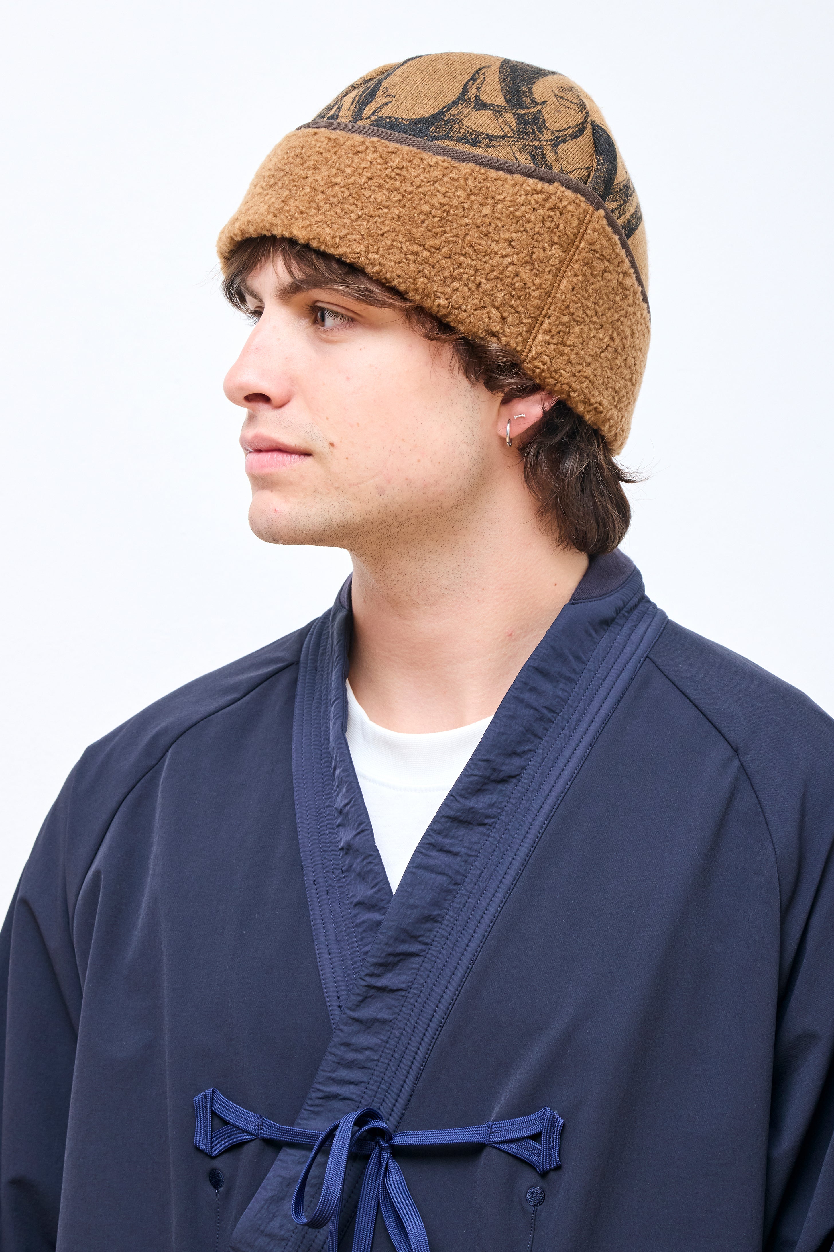 Wool Boa Cap Brown