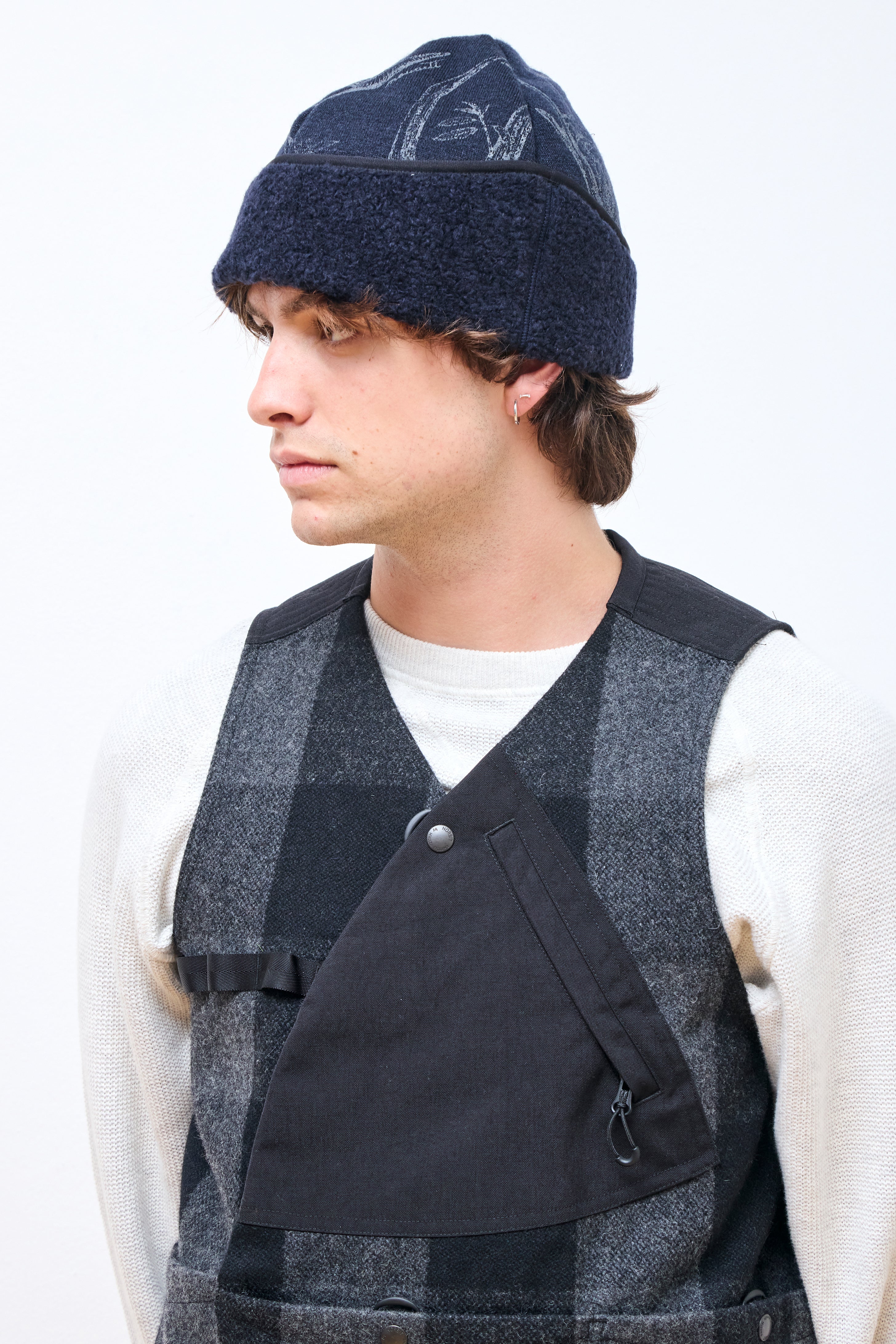 Wool Boa Cap Navy