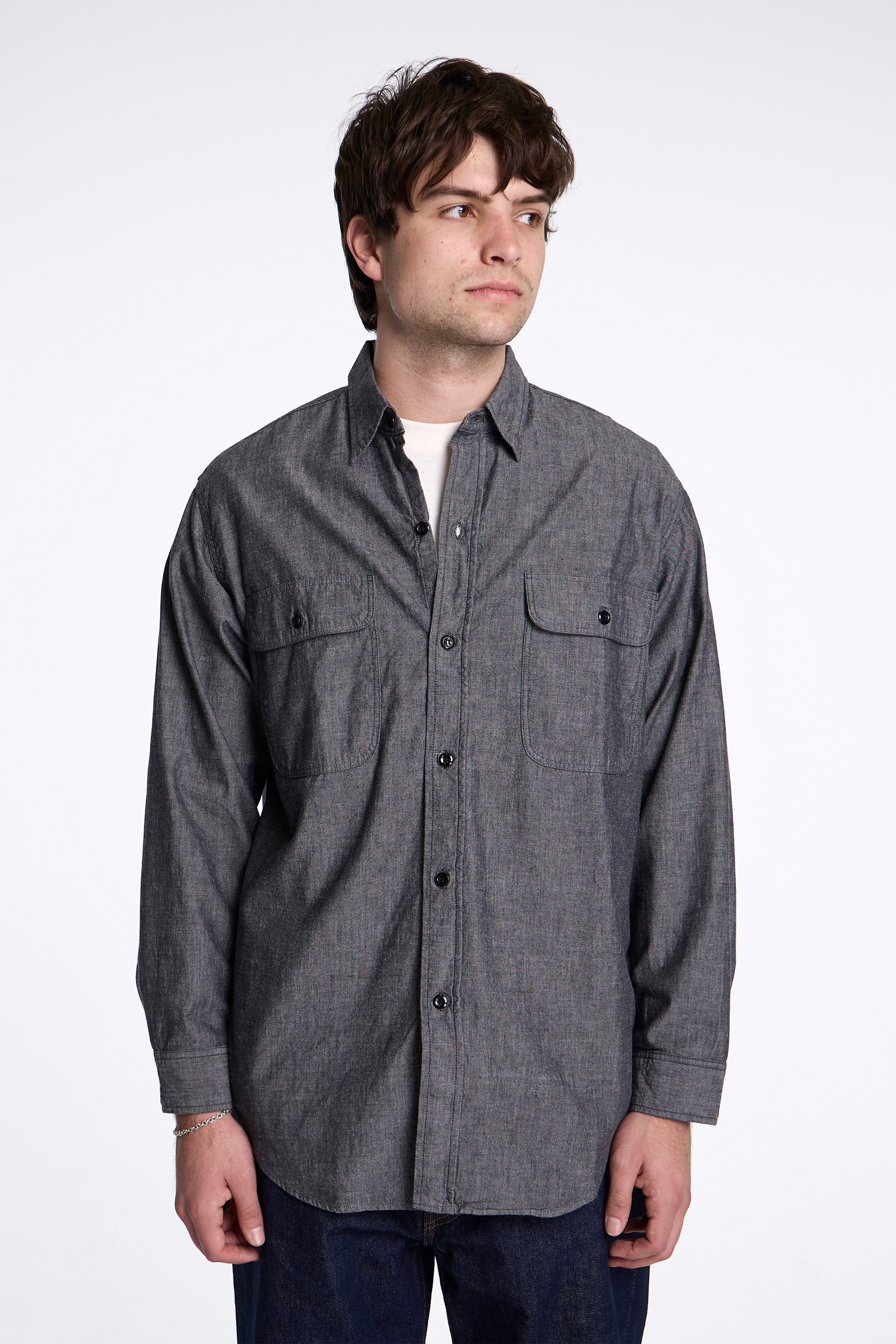 Black Chambray Work Shirt