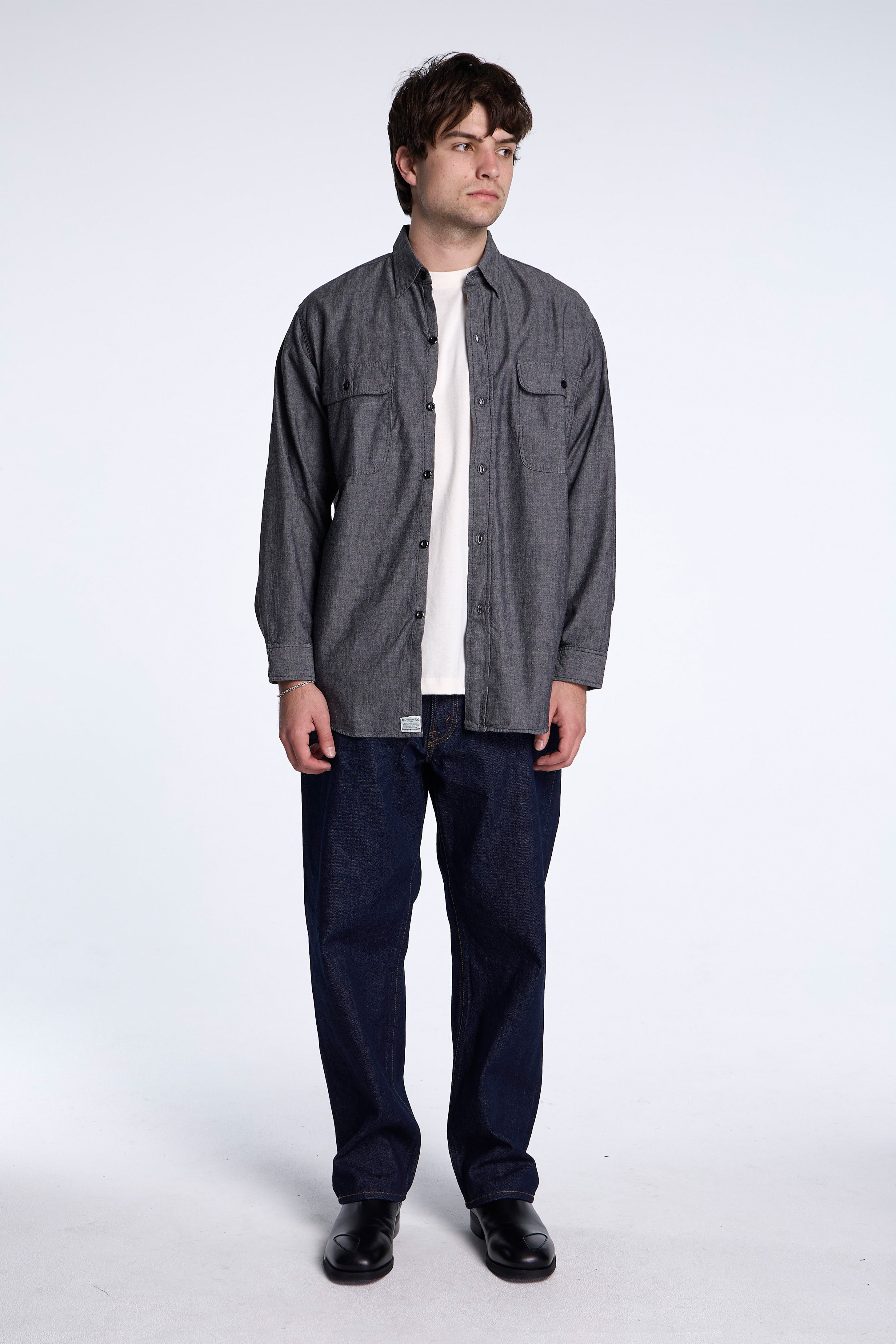 Black Chambray Work Shirt