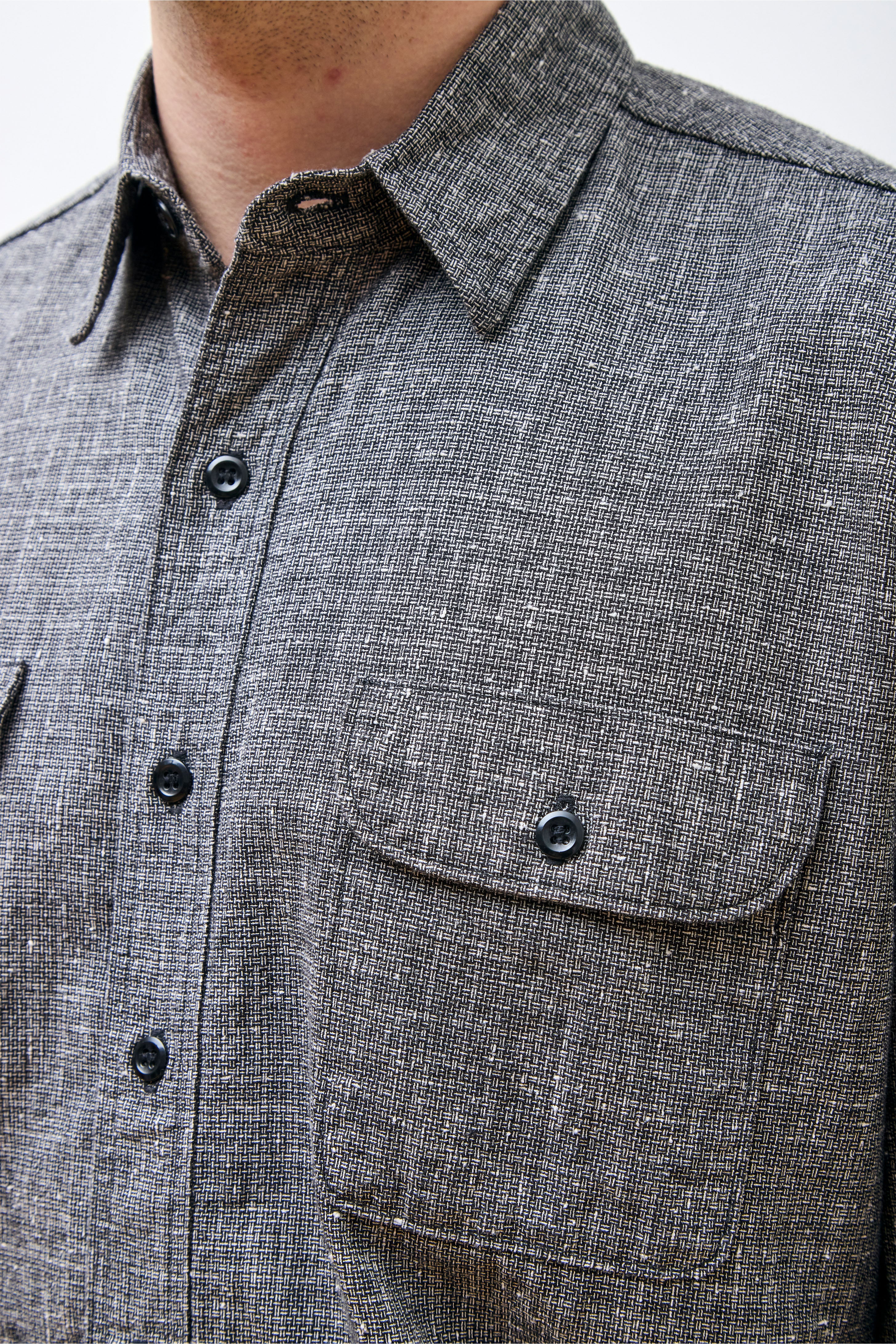 Relax Fit Work Shirt Black Check