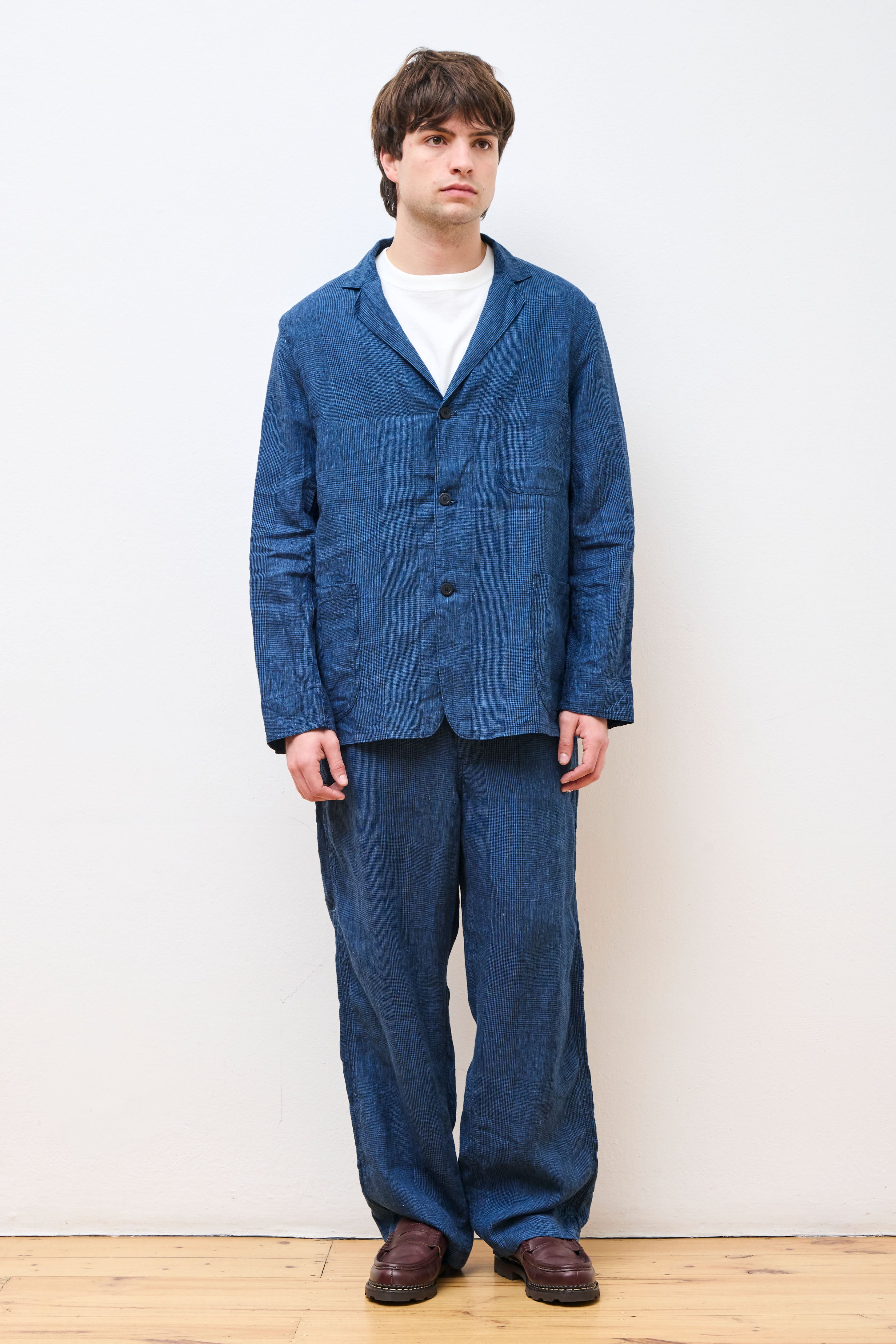 Wide Fit New Yorker Indigo Check