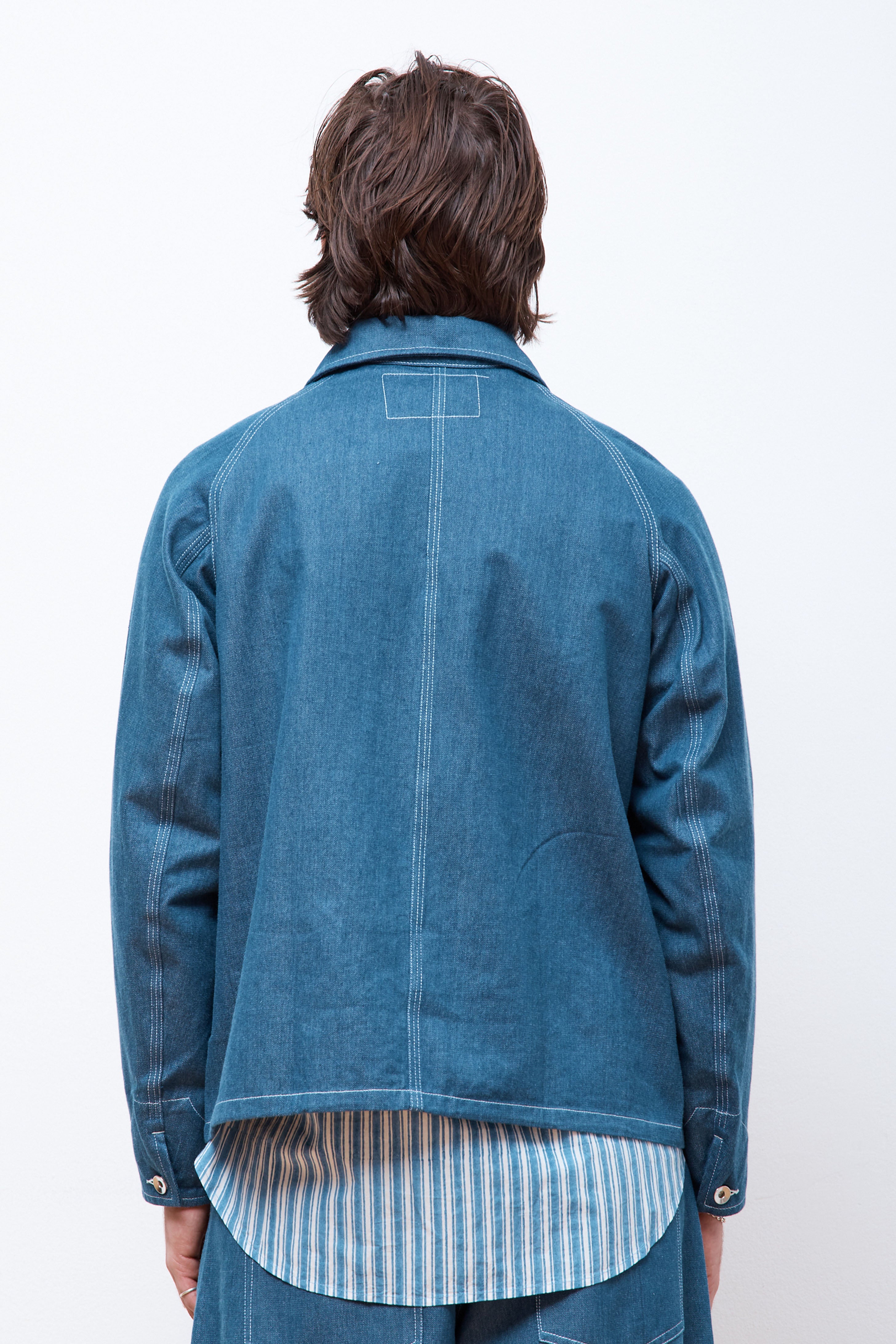 Railroad Jacket Indigo Denim Wonky-Wear