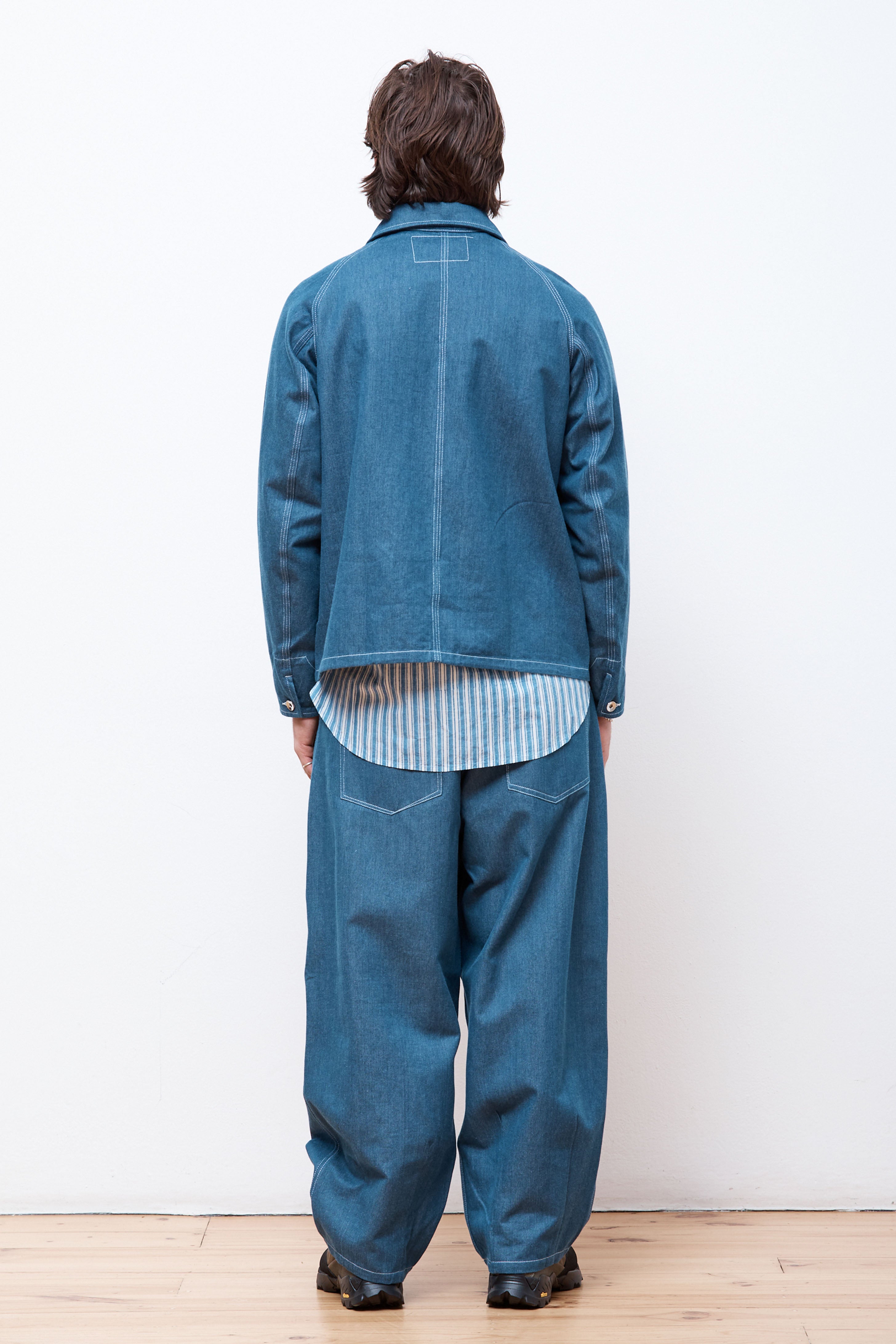 Railroad Jacket Indigo Denim Wonky-Wear