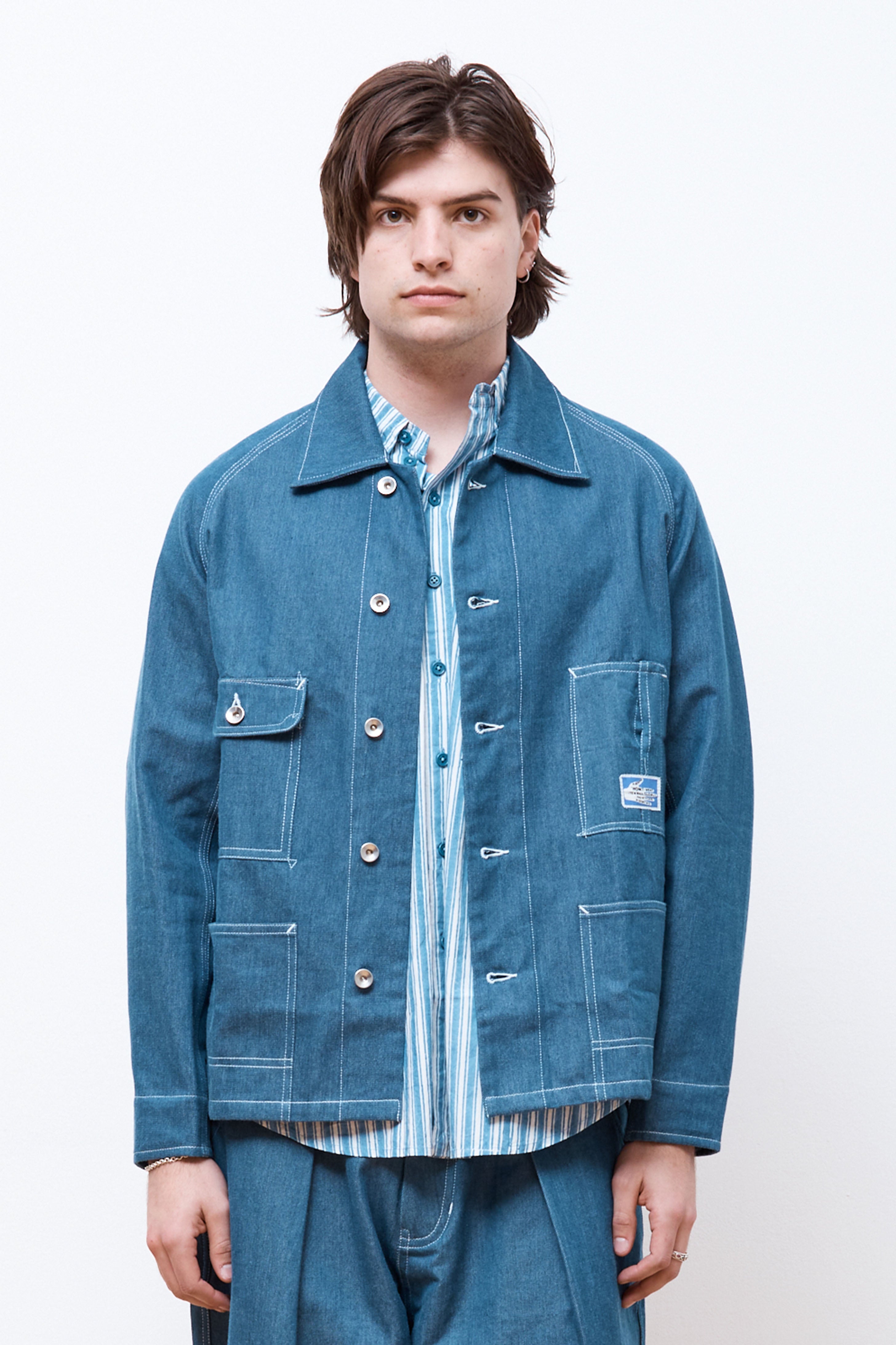 Railroad Jacket Indigo Denim Wonky-Wear