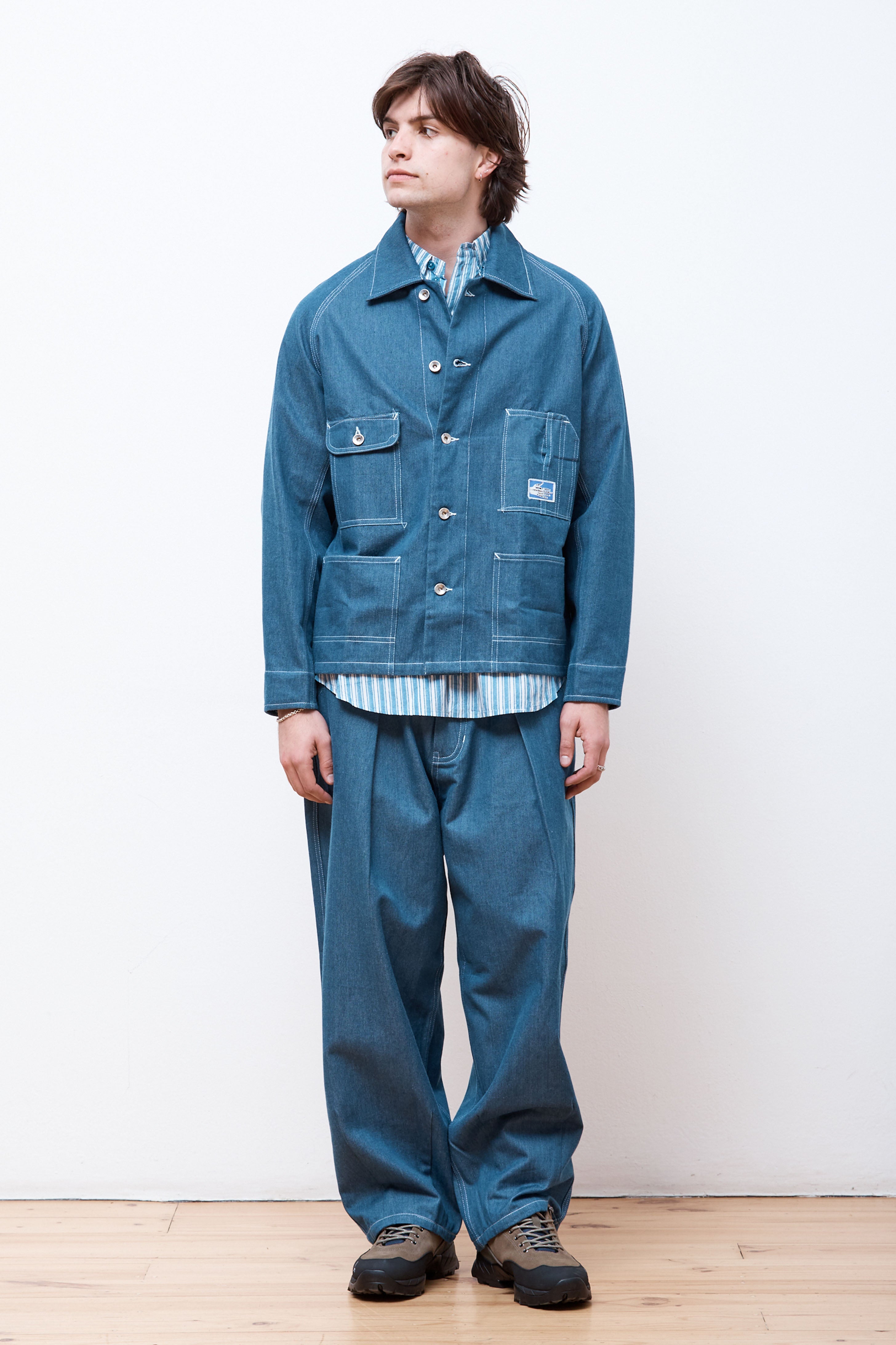 Railroad Jacket Indigo Denim Wonky-Wear