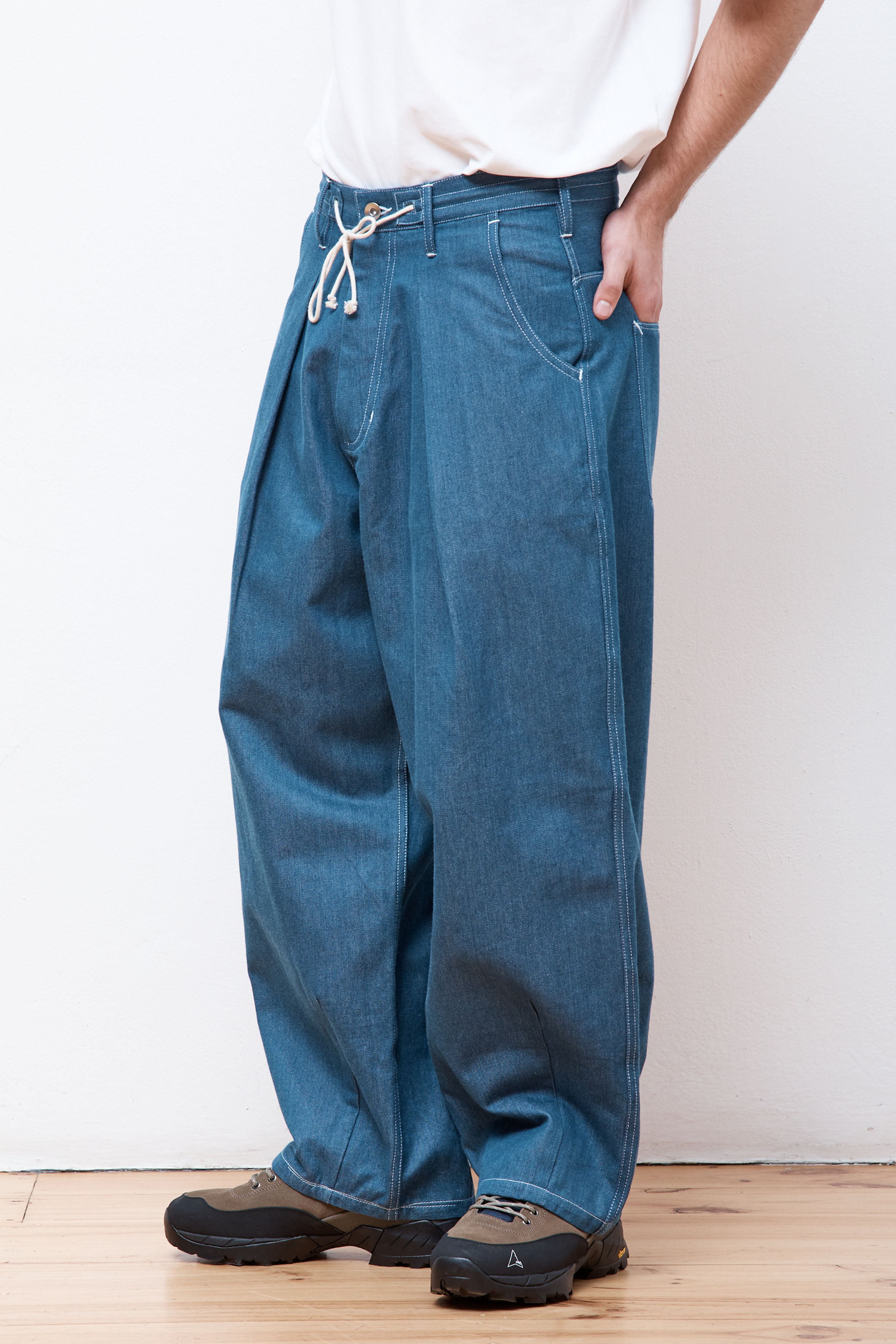 Lush Pants Indigo Denim Wonky-Wear