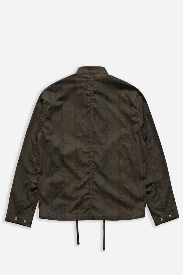 Fishtail Shirt Jacket Black Paisley
