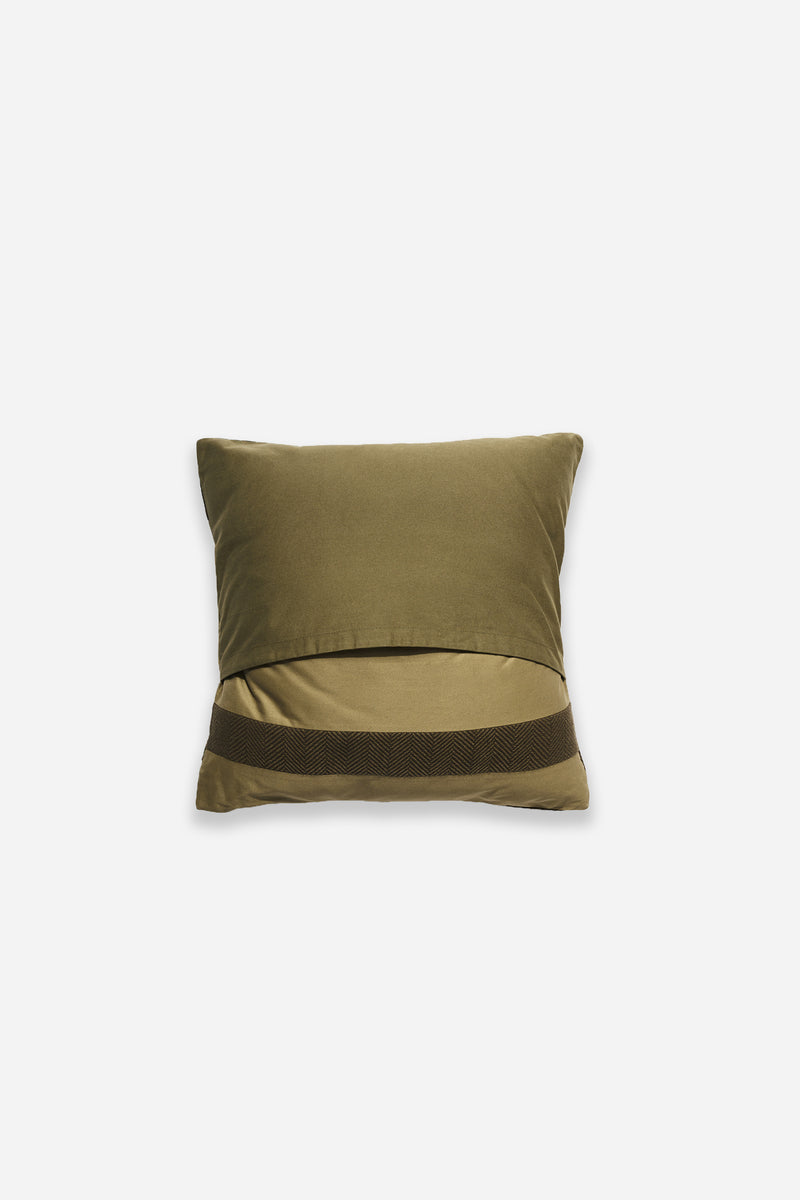Panel Work Cushion Cover Olive