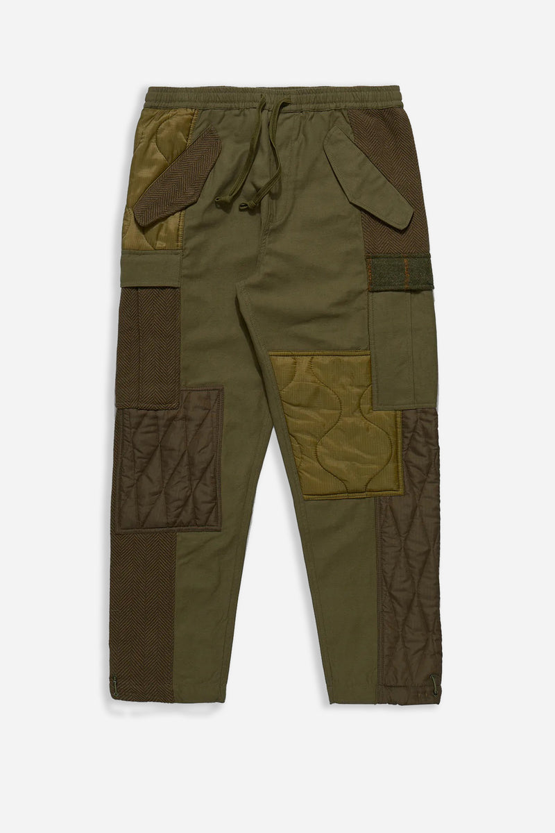 Upcycled Cargo Trackpants Olive