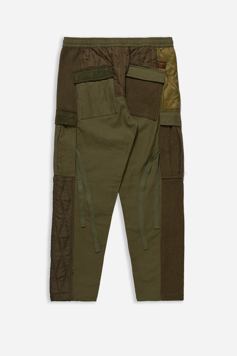 Upcycled Cargo Trackpants Olive