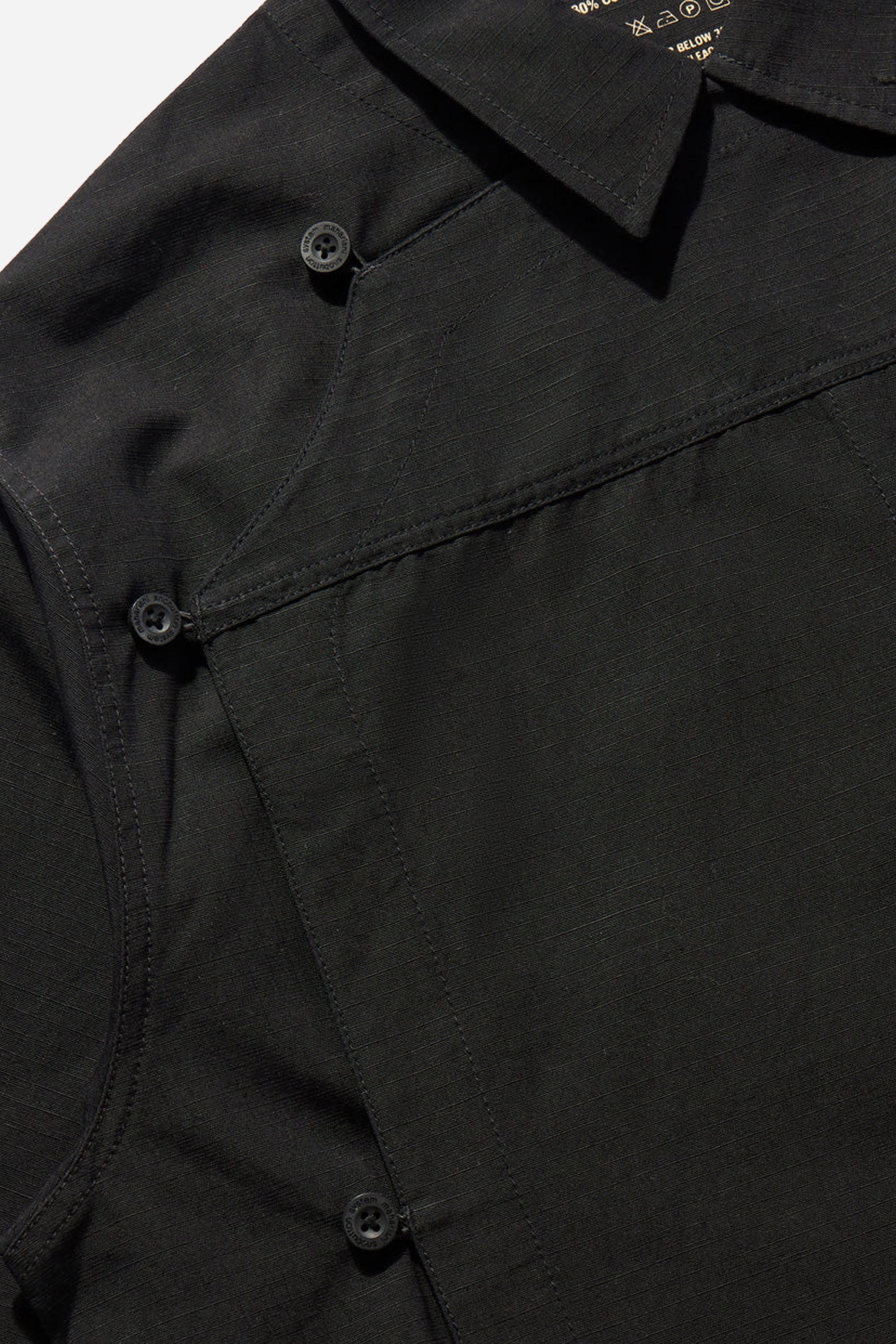 Asym Monk Shirt Black