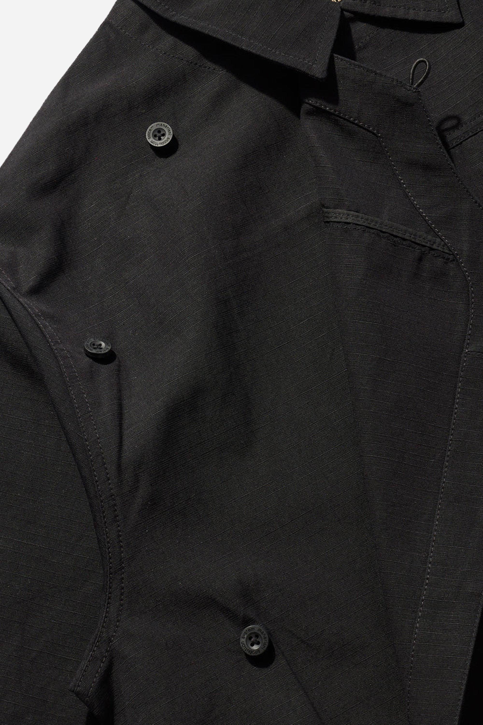 Asym Monk Shirt Black