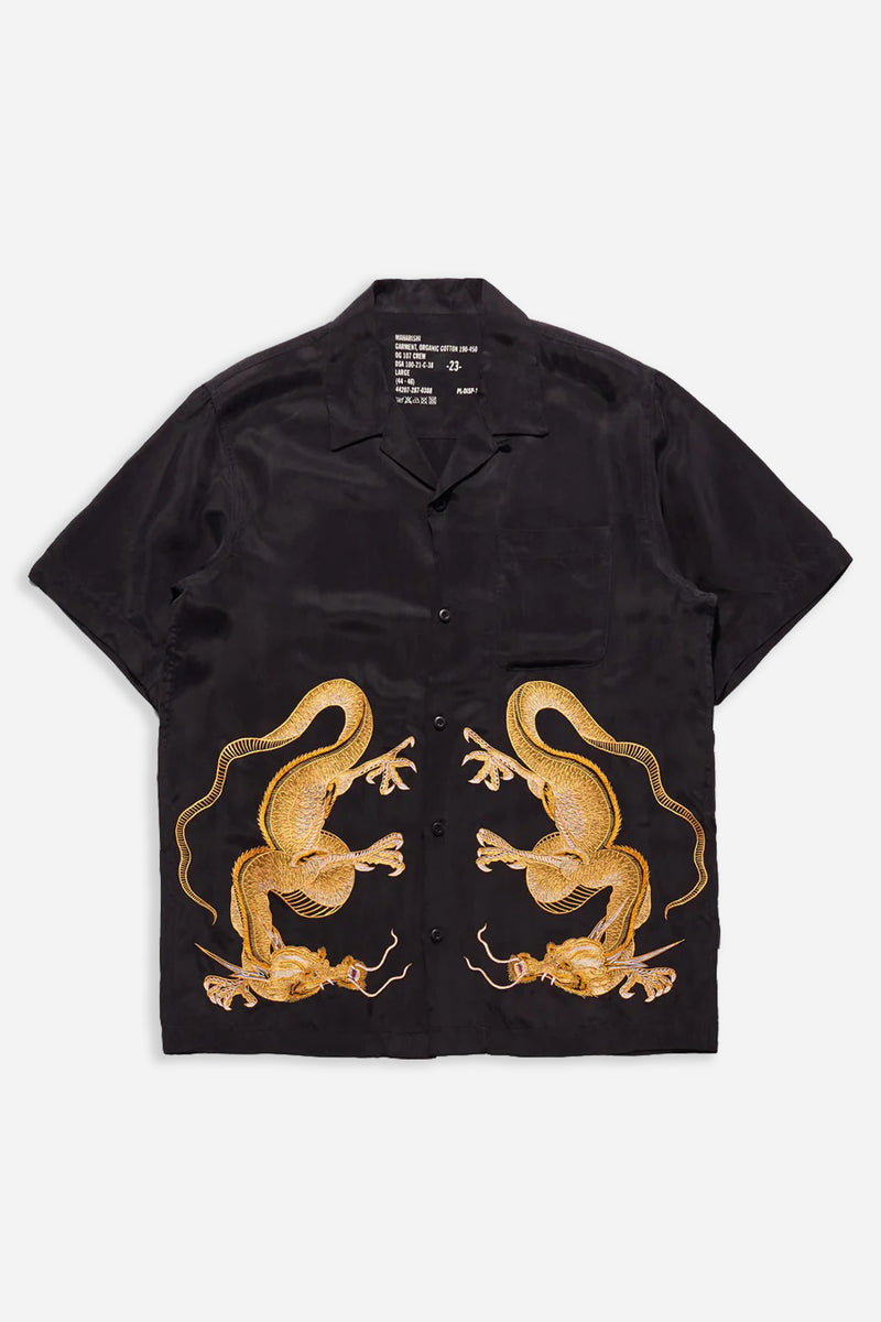 Thai Dragon Summer Shirt Black