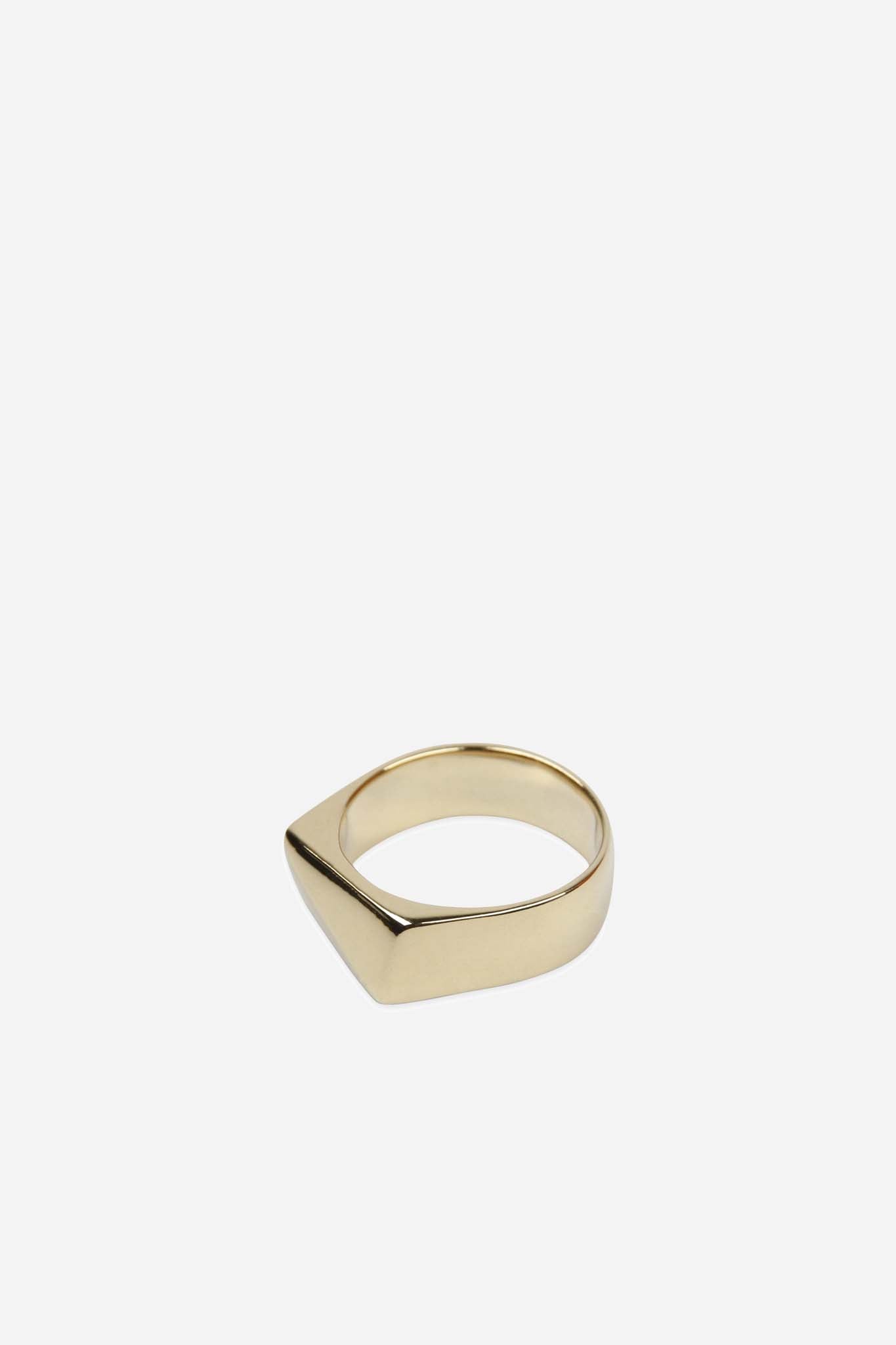 CAMERON STUDIO Angle Signet Ring 9k Gold | HAVN