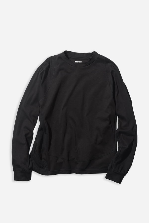 Panelled L/S T-shirt Black