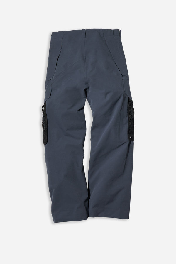 Double Cloth Straight Cargo Trousers Grey