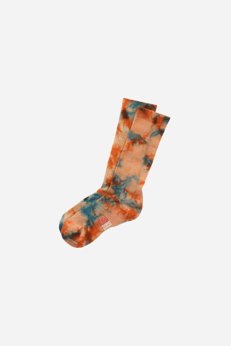 Town Sock Orange/Blue (Tie Dye)