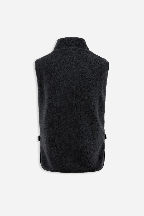 Kaya Fleece Vest Charcoal