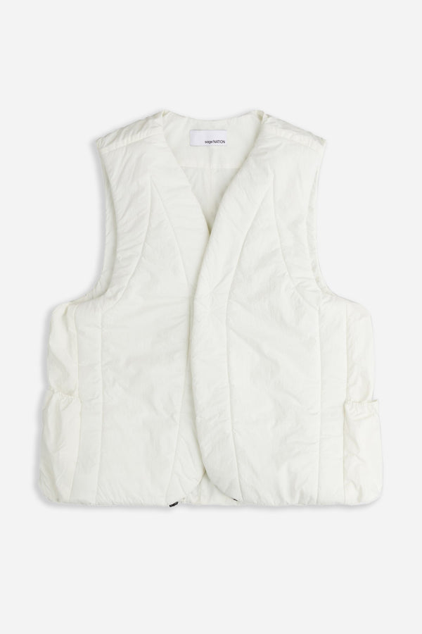 Quilted Life Vest White