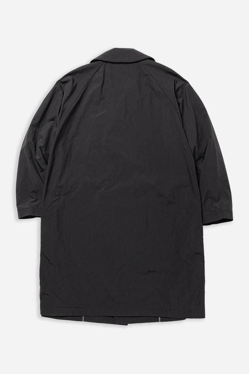 Meanswhile Nylon Wrap Overcoat Off Black – HAVN