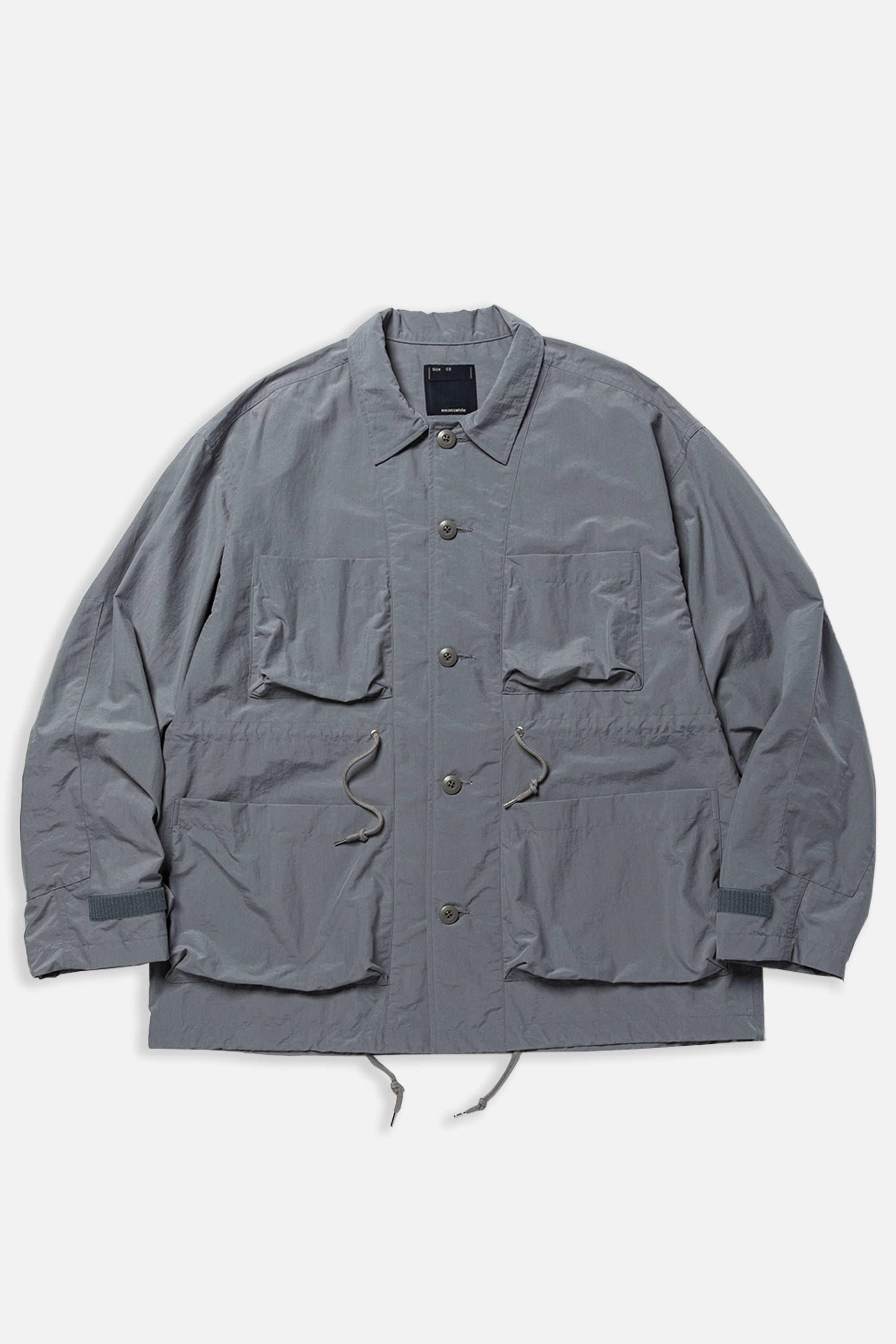 Peach Cotton Shirts Blouson Light Grey